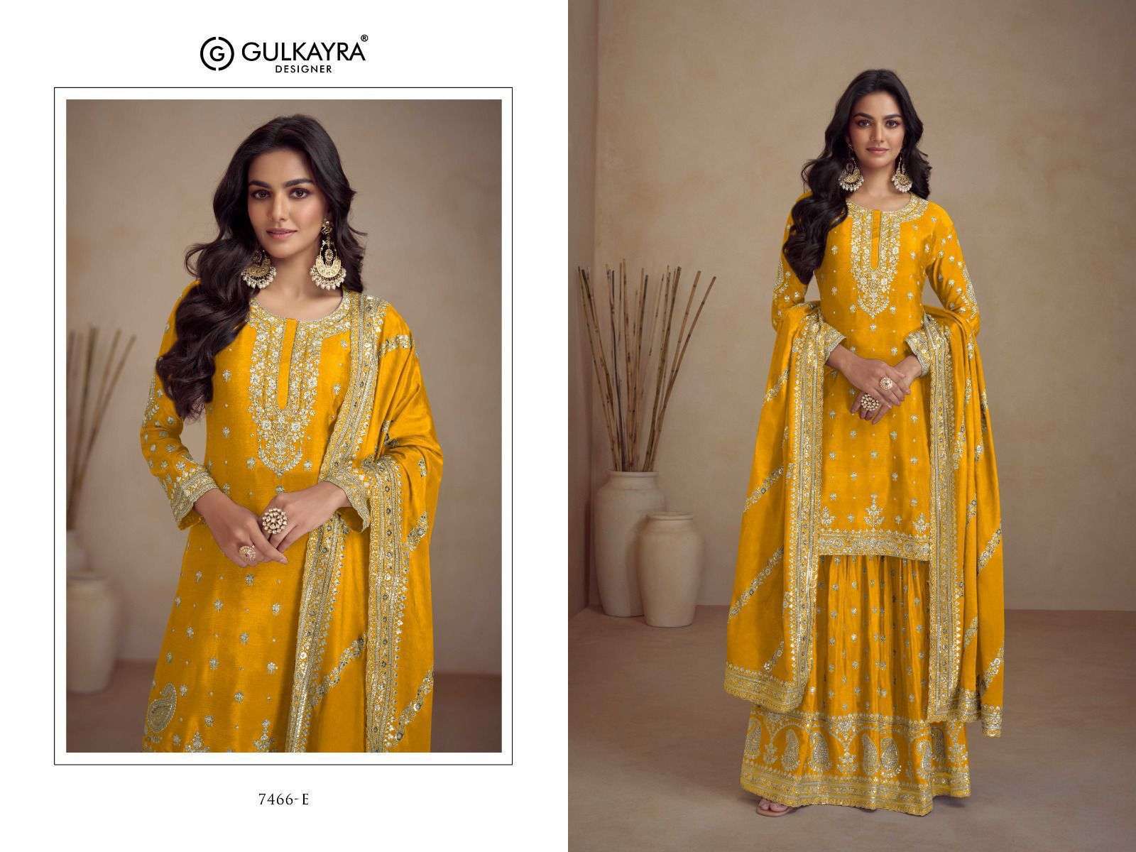 GULKAYRA SADAF 7466 COLORS WEDDING WEAR DESIGNER LATEST NEW CATALOGUE BEST RATE 