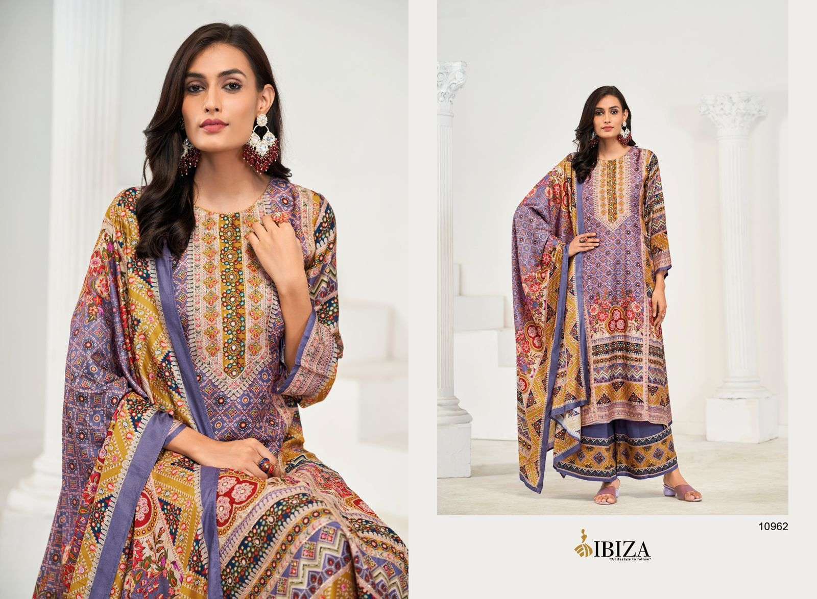 IBIZA FIZA DIGITAL PRINTED FANCY MUSLIN DRESS CATALOGUE WHOLESALER