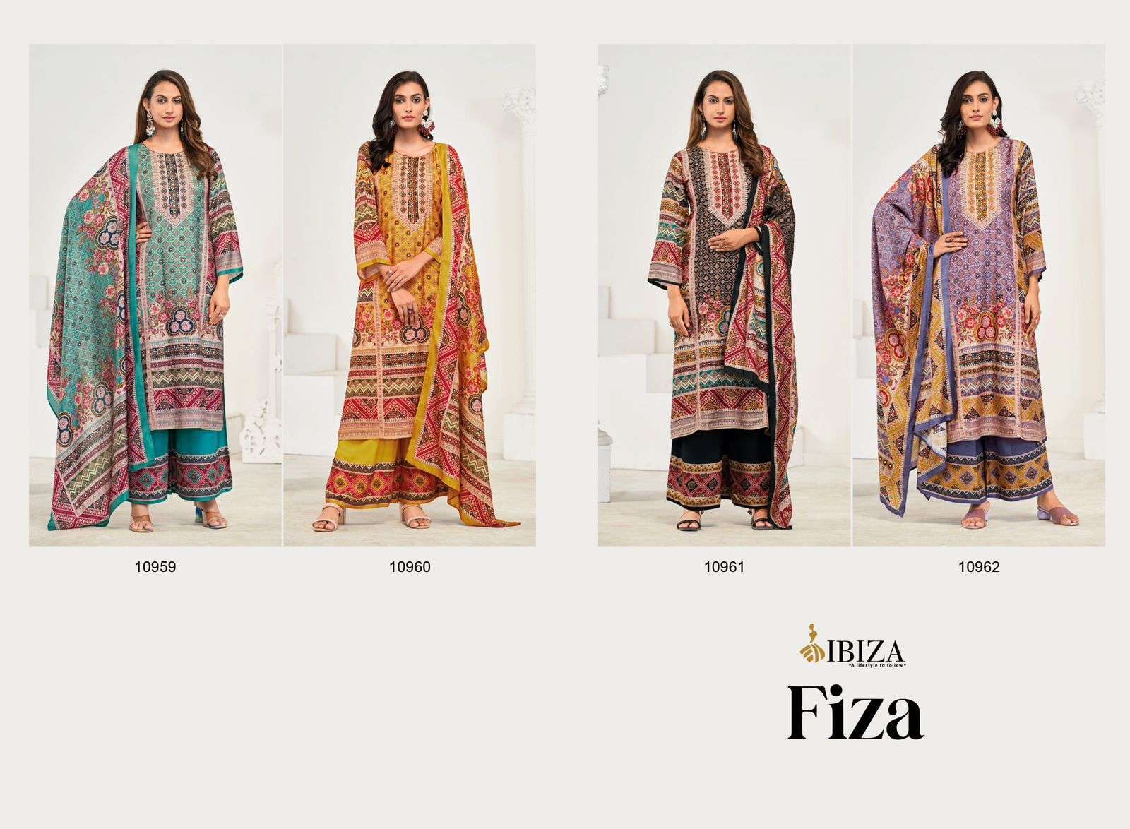 IBIZA FIZA DIGITAL PRINTED FANCY MUSLIN DRESS CATALOGUE WHOLESALER