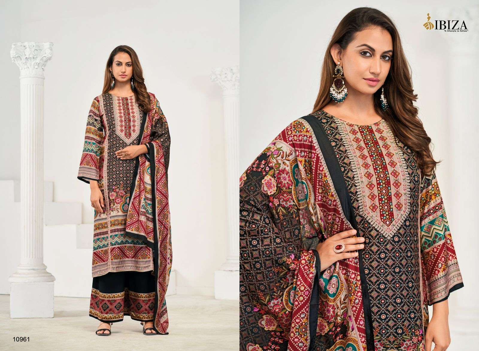 IBIZA FIZA DIGITAL PRINTED FANCY MUSLIN DRESS CATALOGUE WHOLESALER