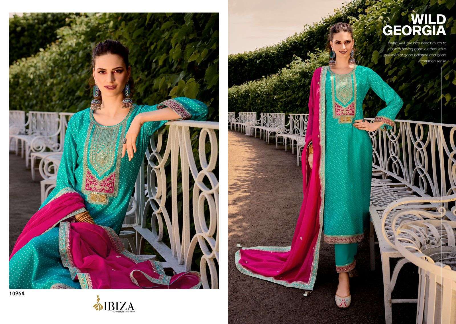 IBIZA RANG BANDHEJ LATEST DESIGN RUSSAIN SILK SUIT CATALOGUE WHOLESALER IN SURAT 