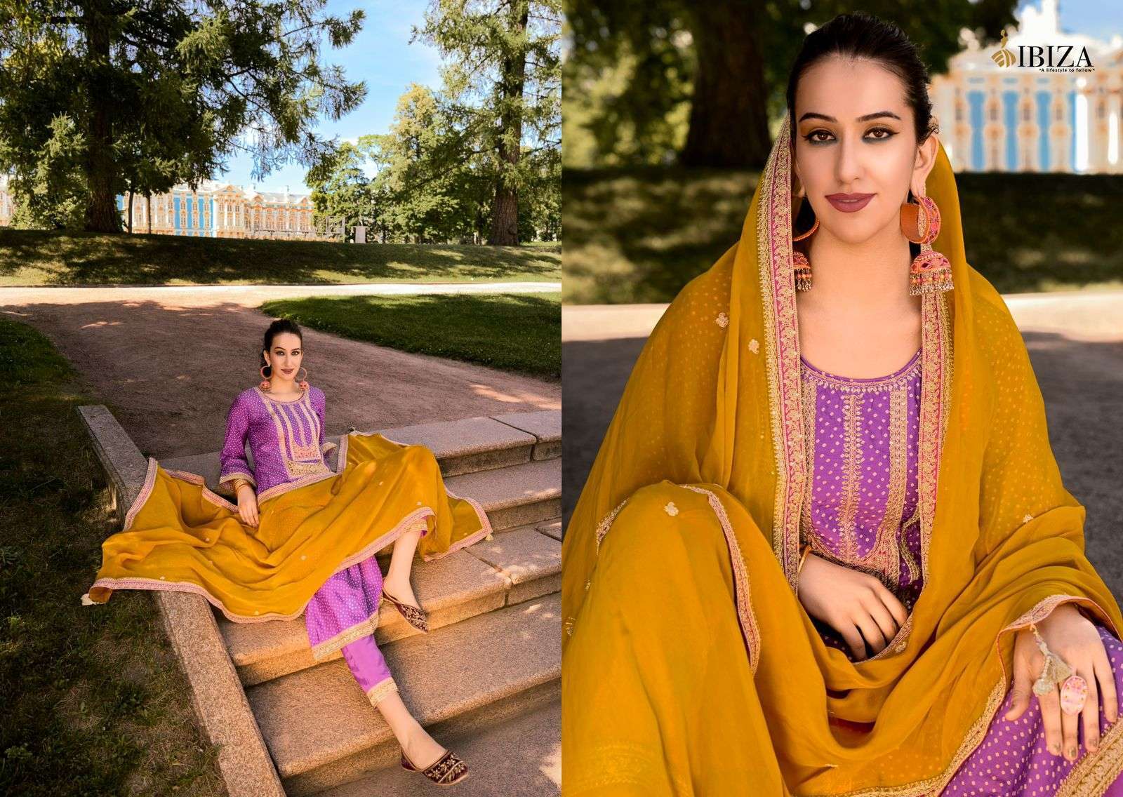 IBIZA RANG BANDHEJ LATEST DESIGN RUSSAIN SILK SUIT CATALOGUE WHOLESALER IN SURAT 