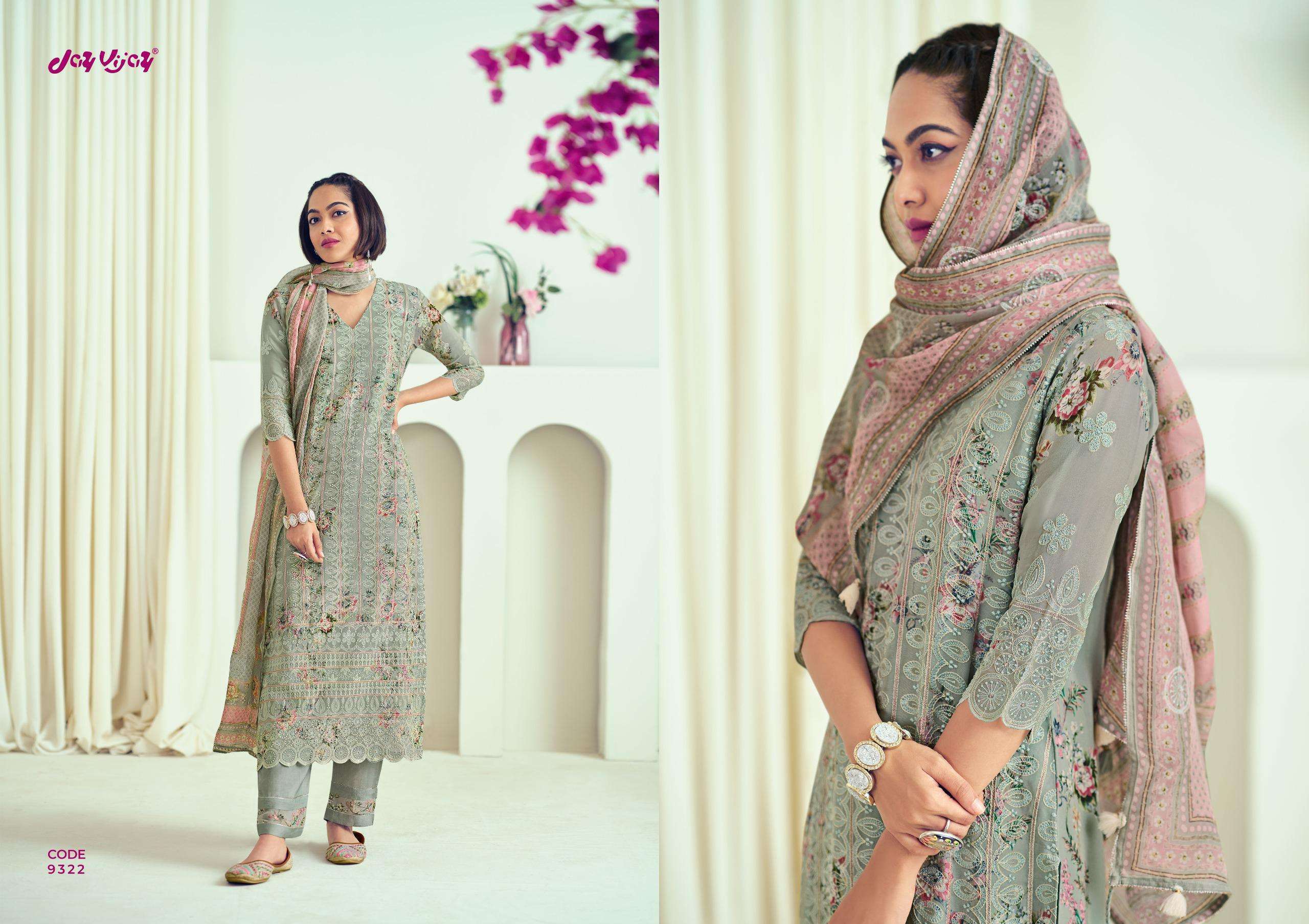 JAY VIJAY KAMAL DESIGNER GEORGETTE SUIT LATEST CATALOGUE DEALER 2024