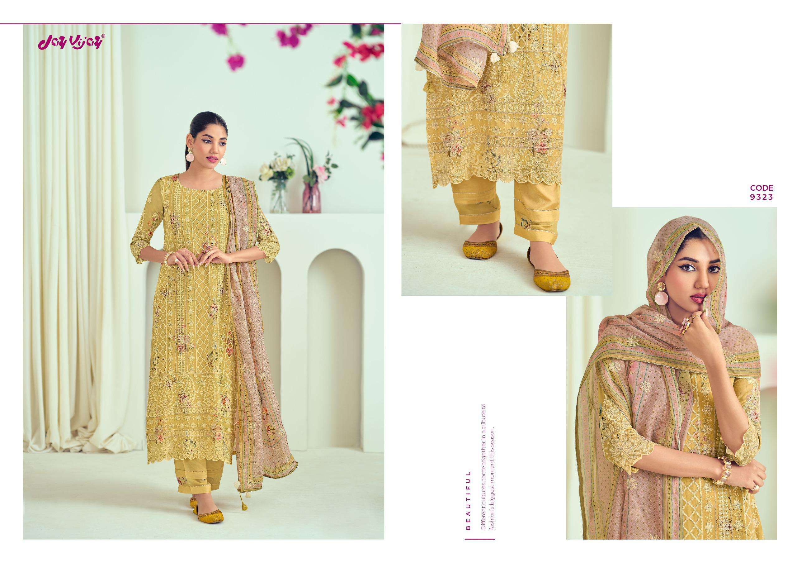 JAY VIJAY KAMAL DESIGNER GEORGETTE SUIT LATEST CATALOGUE DEALER 2024