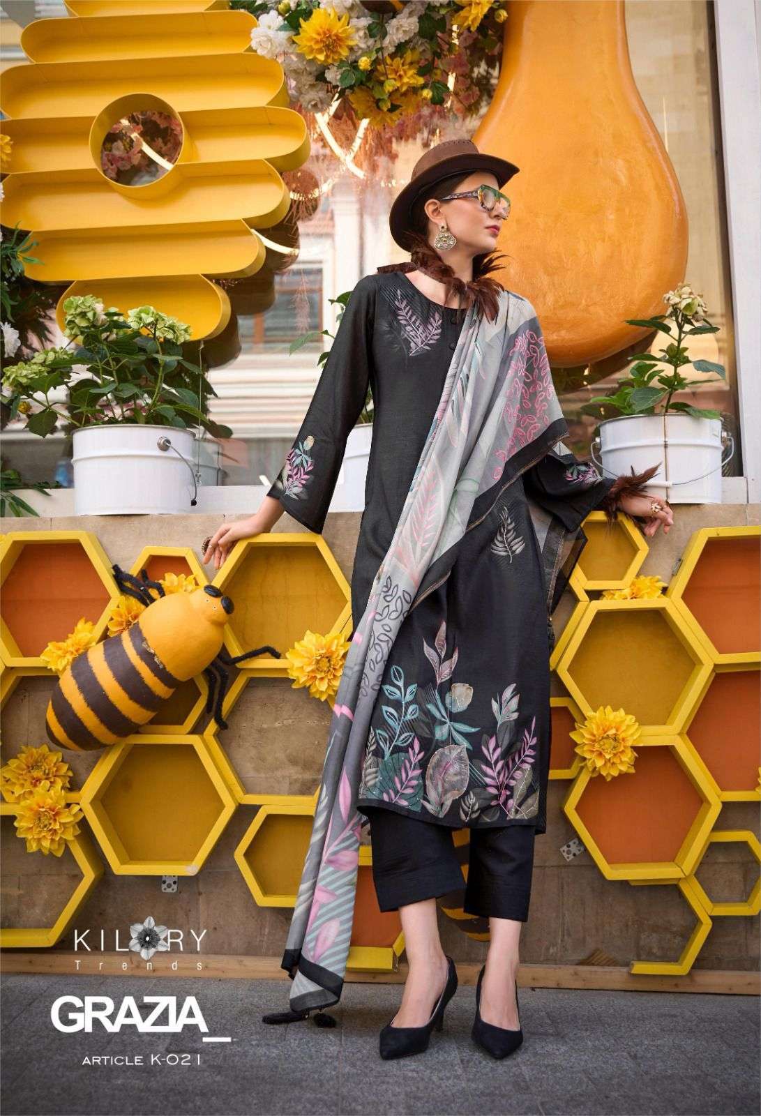 KILORY GRAZIA FANCY HADNWORK PURE BEMBERG MUSLIN DIGITAL SUIT WHOLESALE RATE EXPORTER 