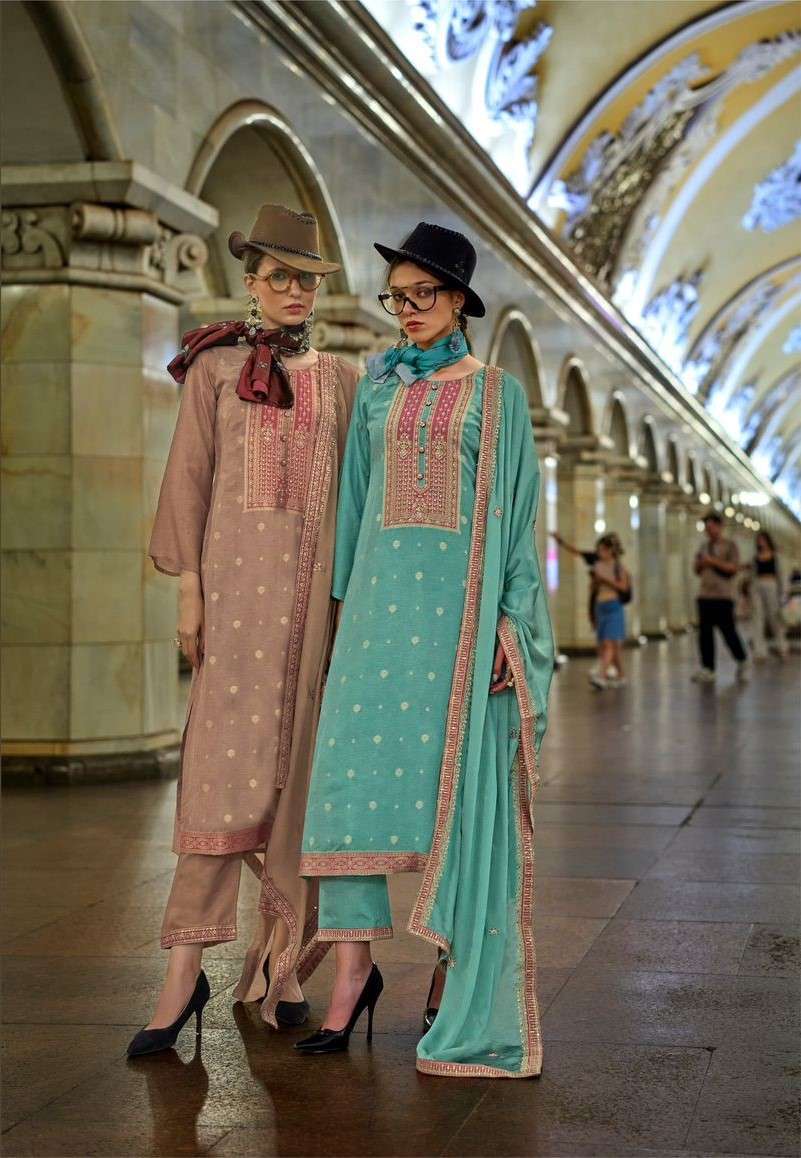 KILORY PICCASO PURE WOVEN SIILK FANCY LADIES SUIT CATALOG EXPORTER BEST RATE 