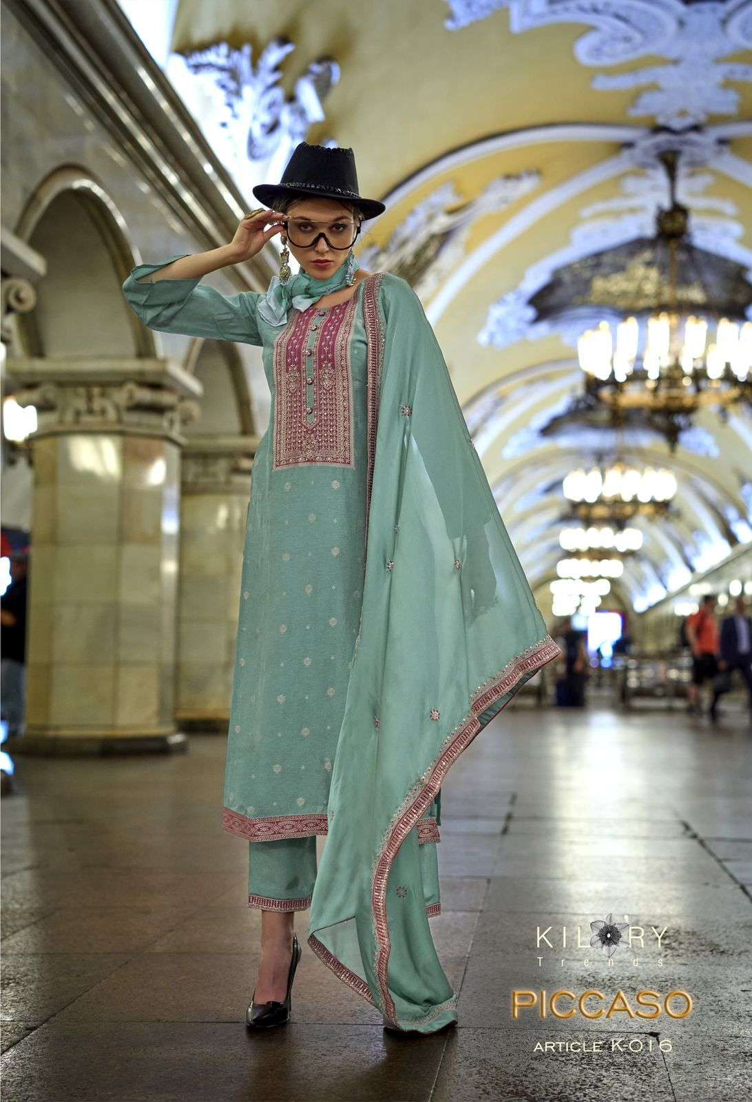 KILORY PICCASO PURE WOVEN SIILK FANCY LADIES SUIT CATALOG EXPORTER BEST RATE 