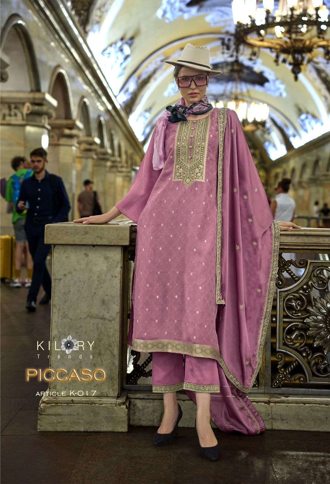 KILORY PICCASO PURE WOVEN SIILK FANCY LADIES SUIT CATALOG EXPORTER BEST RATE 