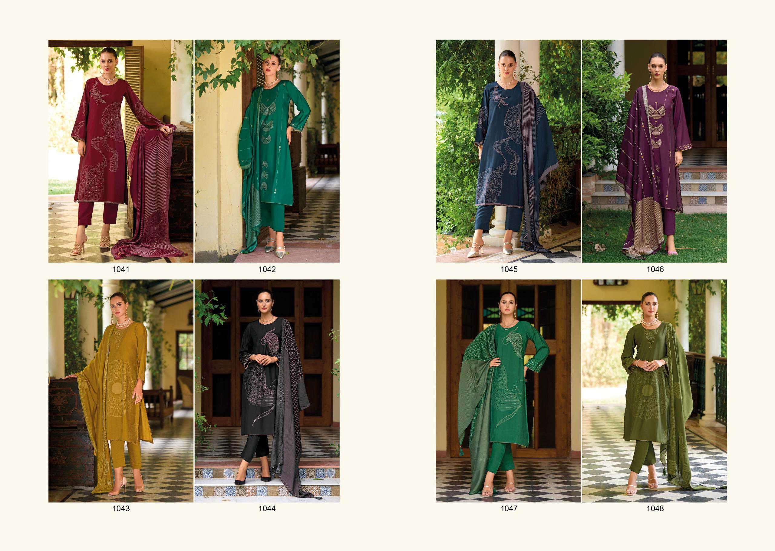 KILORY TRENDZ HAYA LATEST DESIGNS MUSLIN LADIES SUIT CATALOG EXPORTER 2024