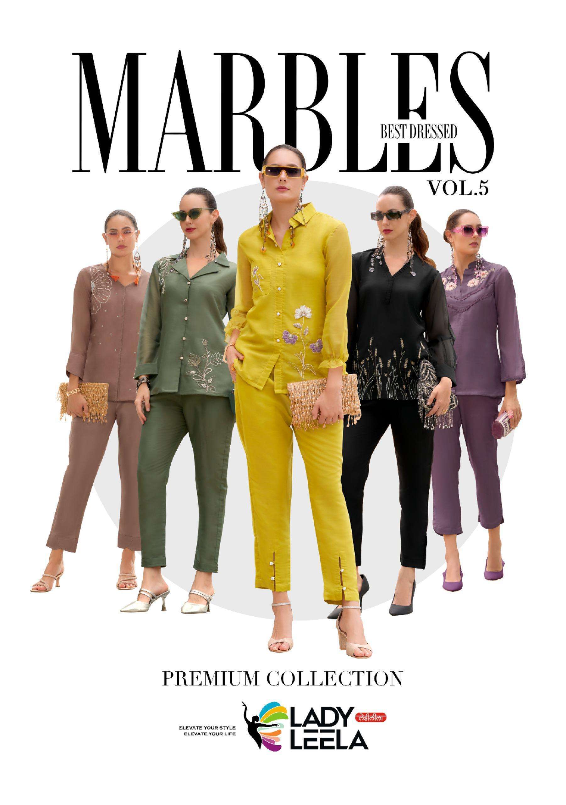 LADY LEELA MARBLES VOL 5 STYLISH CORD SET NEW DESIGNER 2024