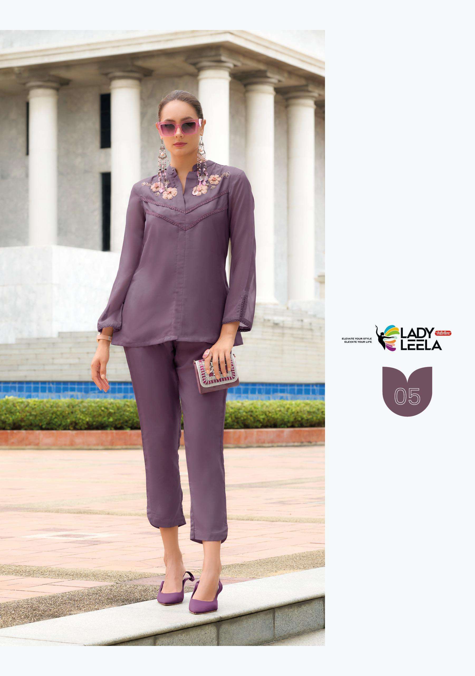 LADY LEELA MARBLES VOL 5 STYLISH CORD SET NEW DESIGNER 2024