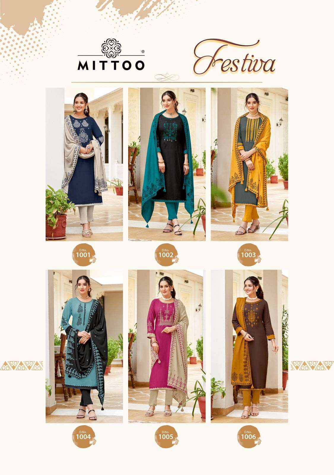 MITTOO FESTIVE STRAIGHT DESIGN 3 PIC PAIR CATALOGUE 2024