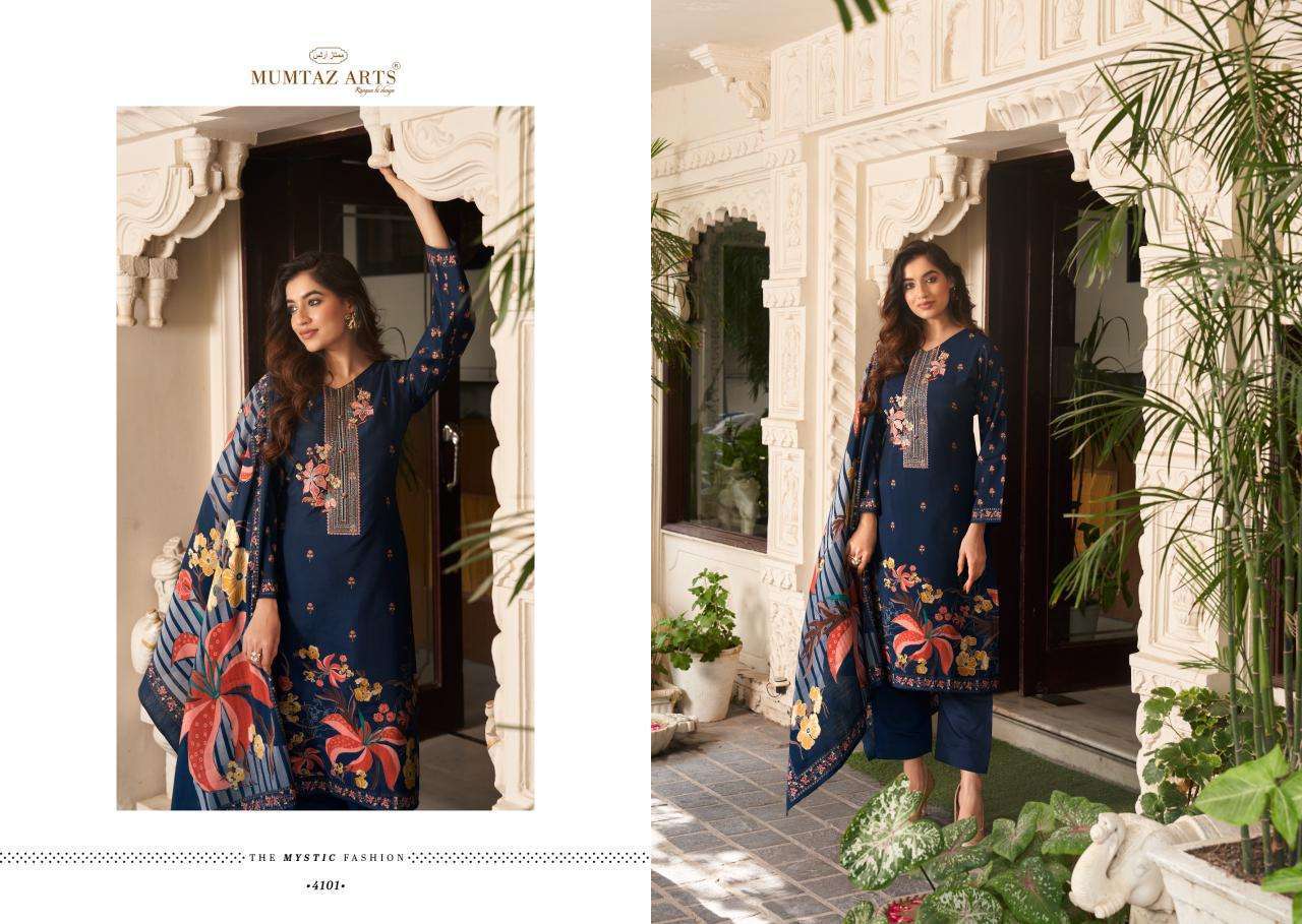 MUMTAZ ARTS MANNAT MUSLIN LADIES SUIT CATALOGUE WHOLESALE PRICE DEALER 