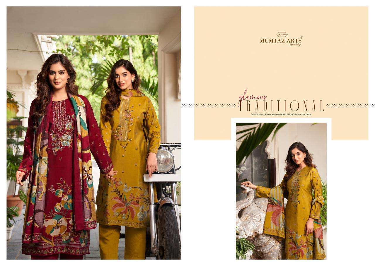 MUMTAZ ARTS MANNAT MUSLIN LADIES SUIT CATALOGUE WHOLESALE PRICE DEALER 