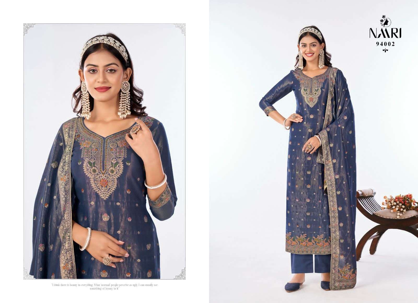 NAARI SAIRA DESIGNER JACQUARD SUIT CATALOG EXPORTER 