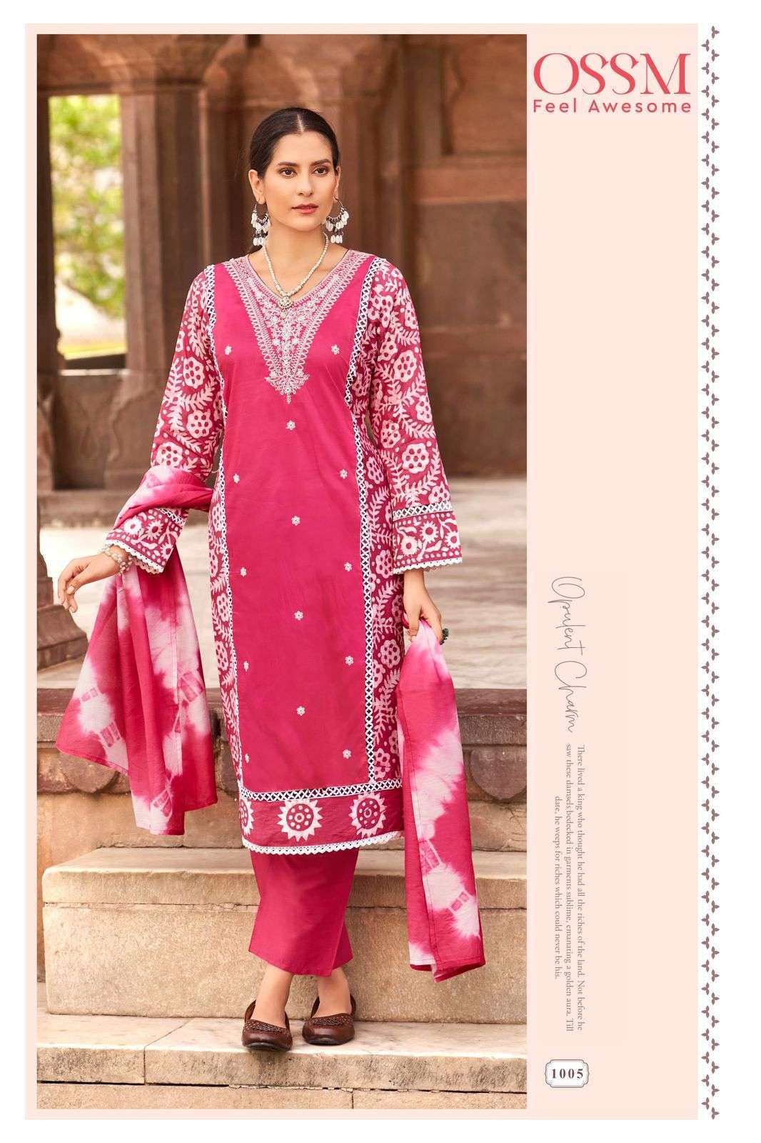 OSSM PRESENT LATEST CATALOGUE BATIK VOL 3 PREMIUM DESIGNS KURTI PANT WITH DUPATTA LATEST CATALOGUE 2024