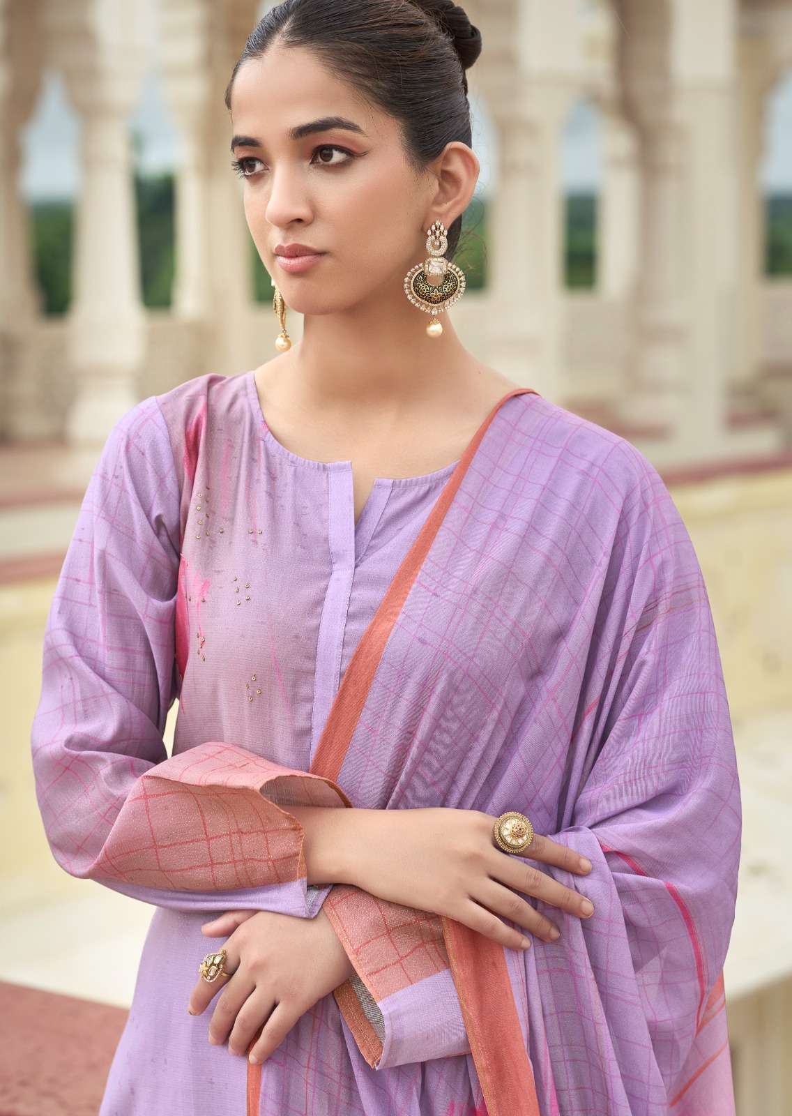 PRM TRENDZ EKNOOR FANCY WORK MUSLIN SUIT CATALOG WHOLESALE RATE SURAT 2024