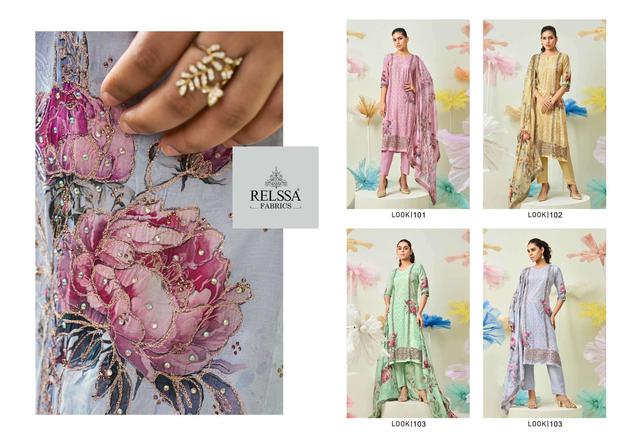 RELSSA FLORA FANCY HADNWORK MUSLIN DRESS CATALOG WHOLESALER 2024