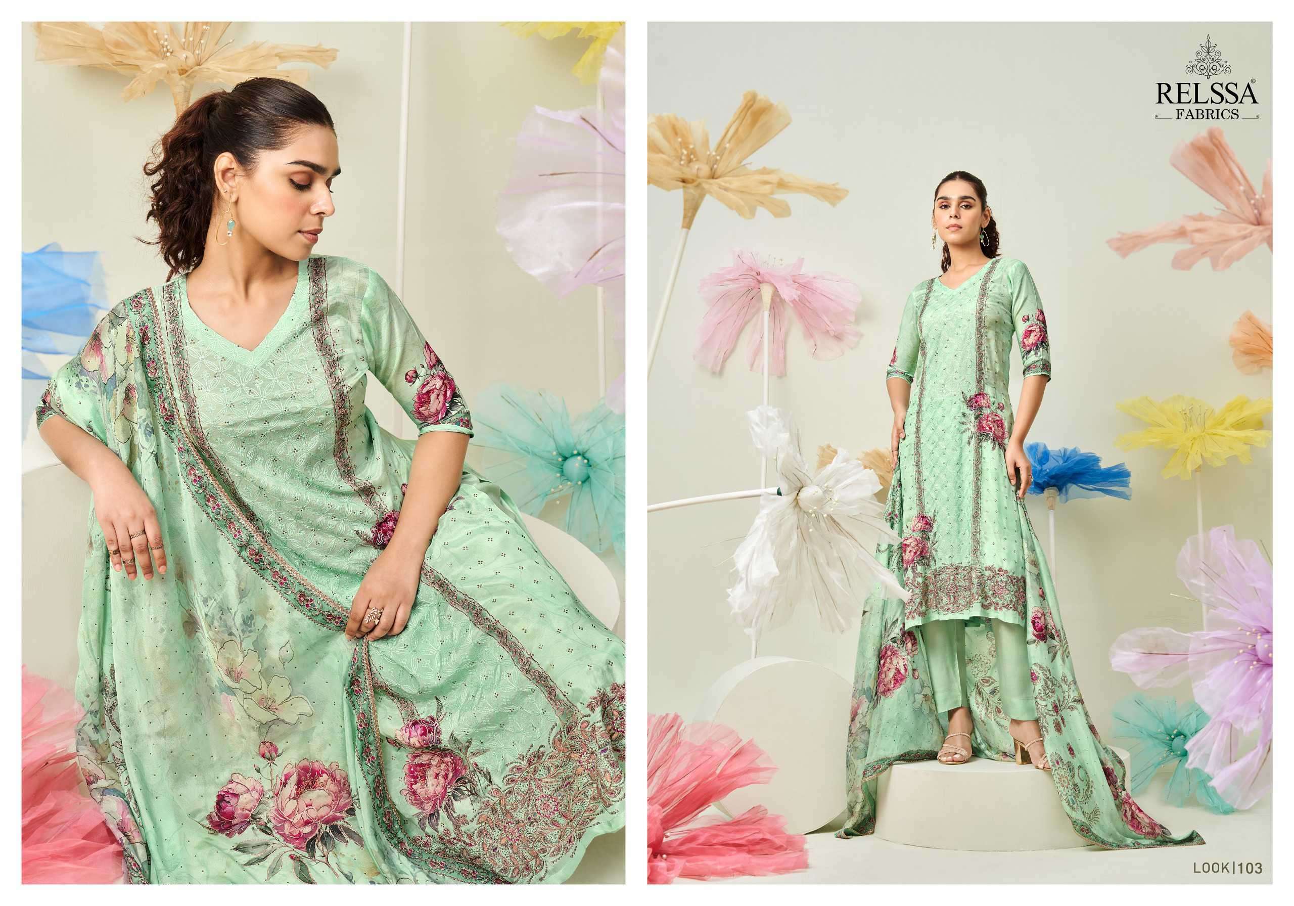 RELSSA FLORA FANCY HADNWORK MUSLIN DRESS CATALOG WHOLESALER 2024