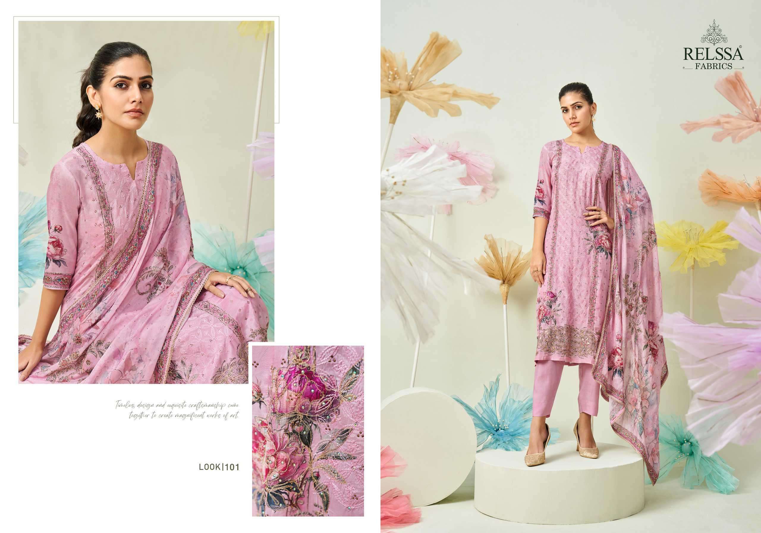 RELSSA FLORA FANCY HADNWORK MUSLIN DRESS CATALOG WHOLESALER 2024