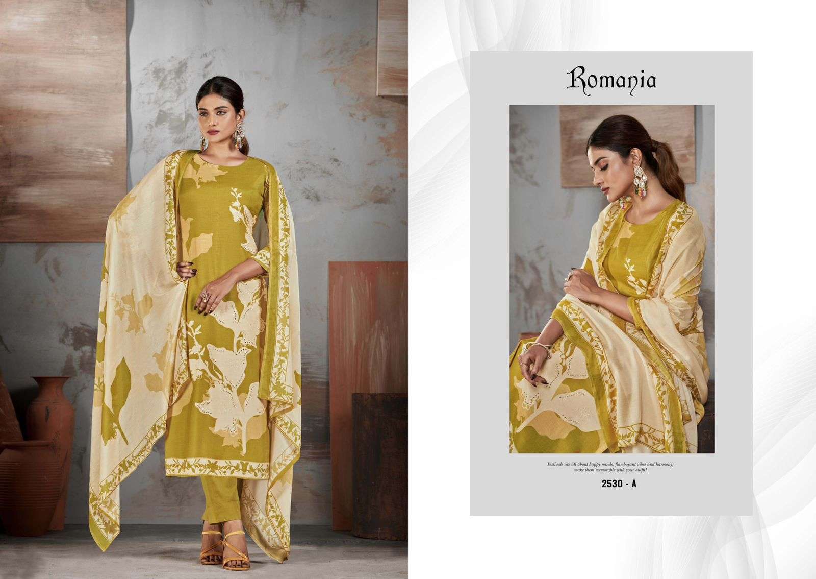 SARGAM ROMANIA FANCY WORK MUSLIN LADIES SUIT CATALOG WHOLESALER IN SURAT 2024
