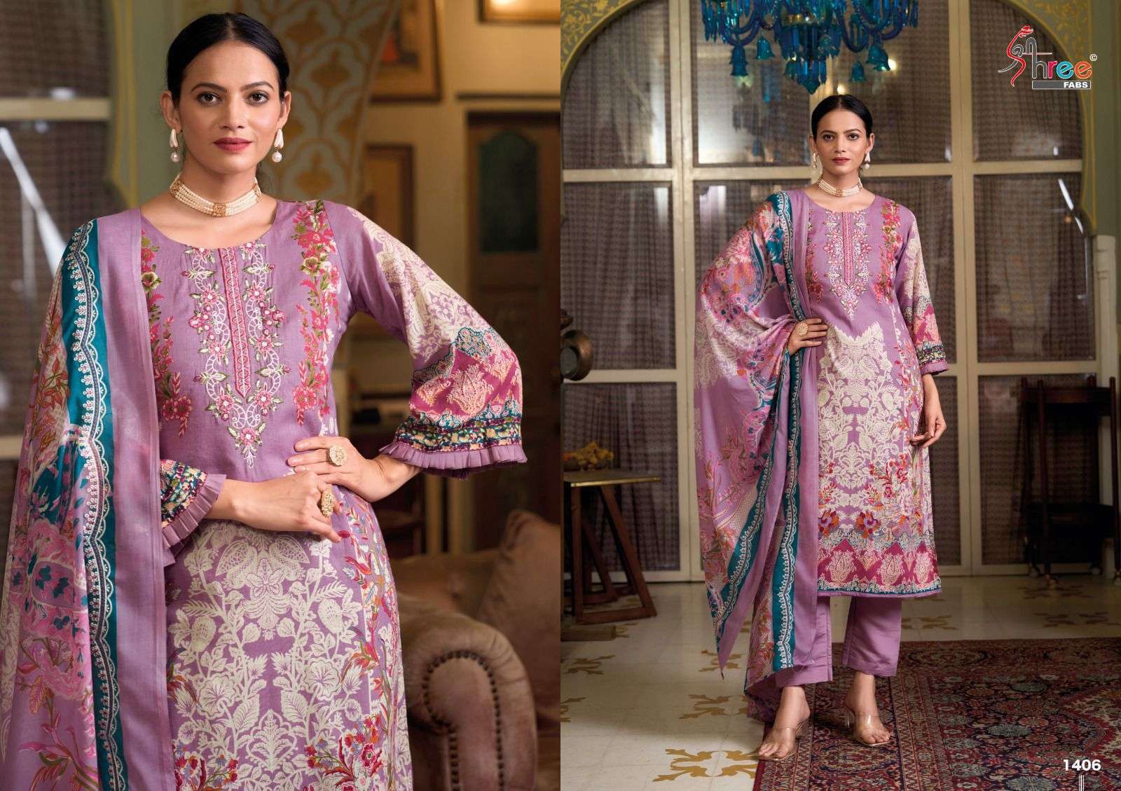 SHREE FAB GUJARISH VOL 14 DIGITAL PRINT COTTON SUIT CATALOG PAKISTANI DESIGN EXPORTER 