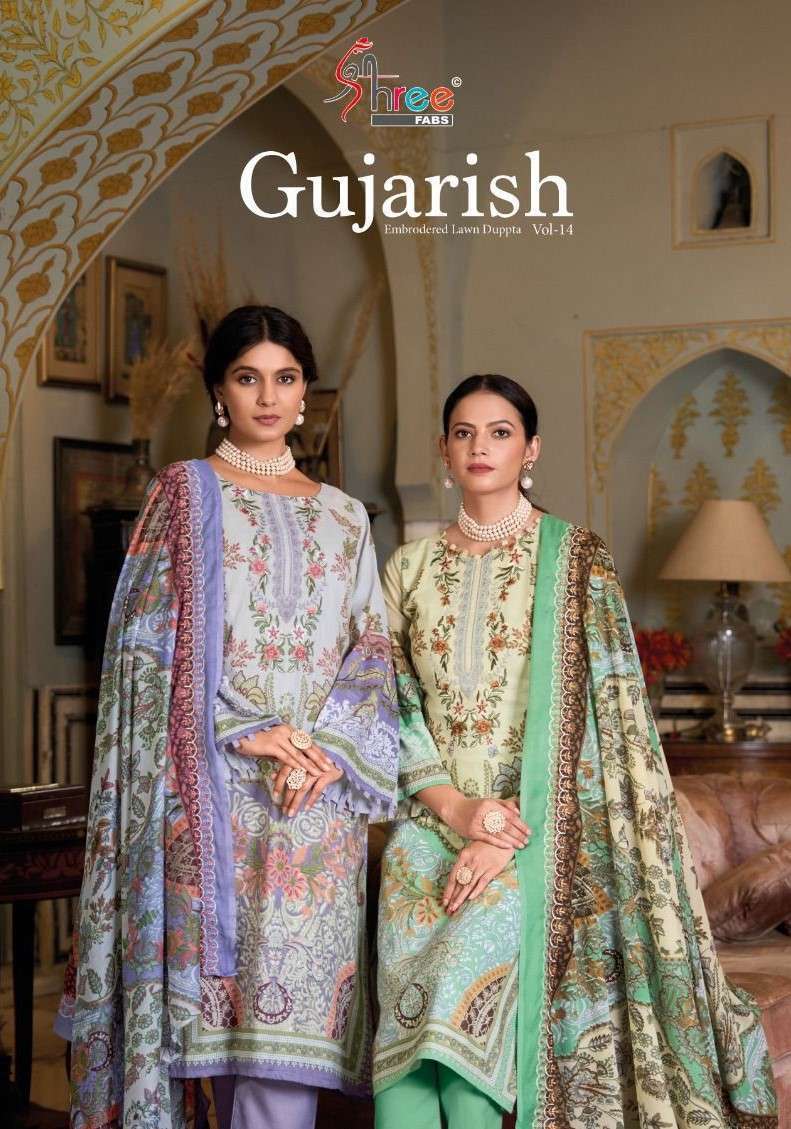 SHREE FAB GUJARISH VOL 14 DIGITAL PRINT COTTON SUIT CATALOG PAKISTANI DESIGN EXPORTER 
