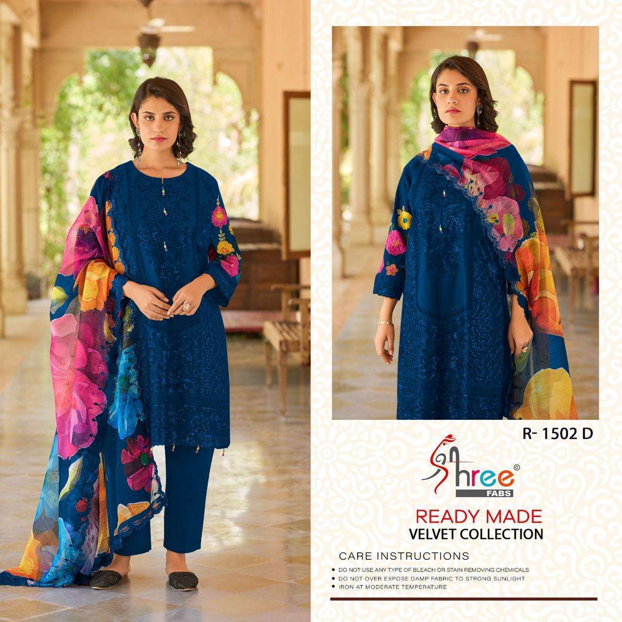 SHREE FAB R 1502 COLORS DESIGNER VELVET PAKISTANI SUIT EXPORTER 2024
