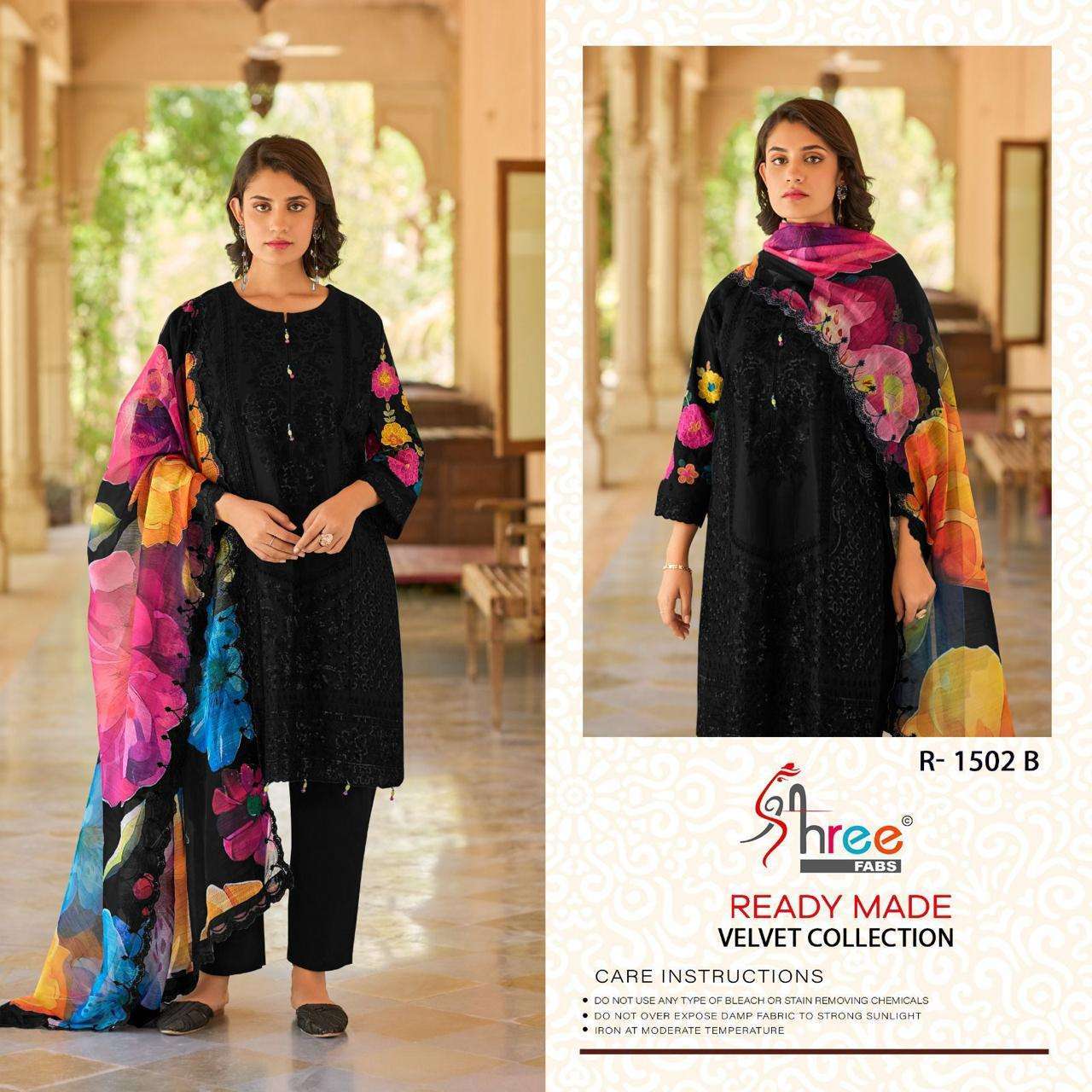 SHREE FAB R 1502 COLORS DESIGNER VELVET PAKISTANI SUIT EXPORTER 2024