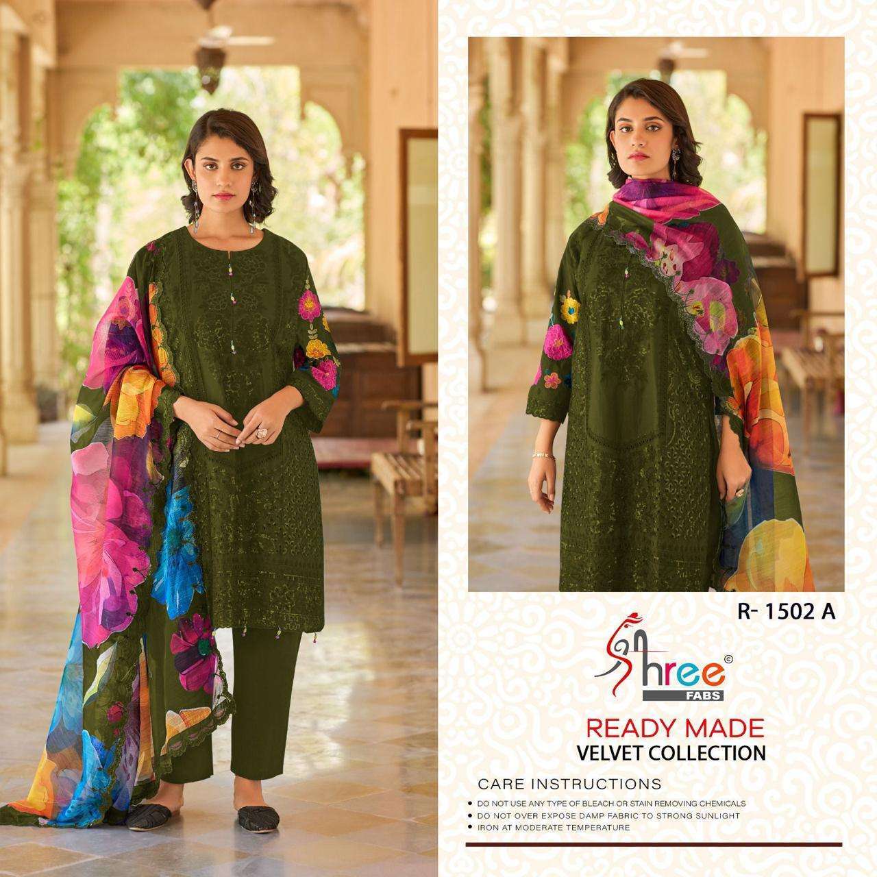 SHREE FAB R 1502 COLORS DESIGNER VELVET PAKISTANI SUIT EXPORTER 2024