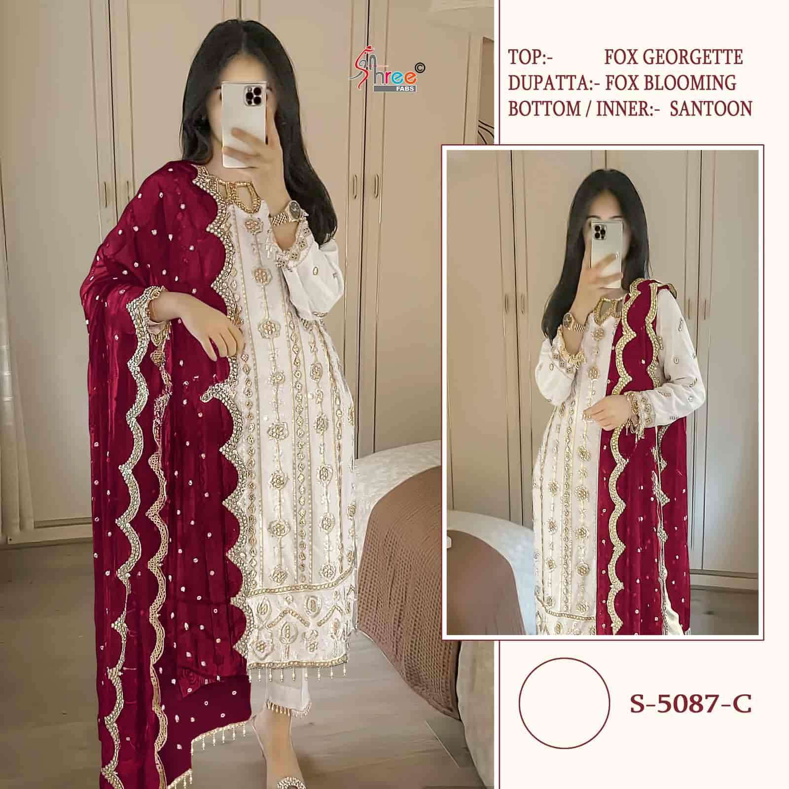 SHREE FAB S 5087 COLORS PAKISTANI LATEST DESIGN FESTIVE COLLECTION DRESS SUPPLIER 