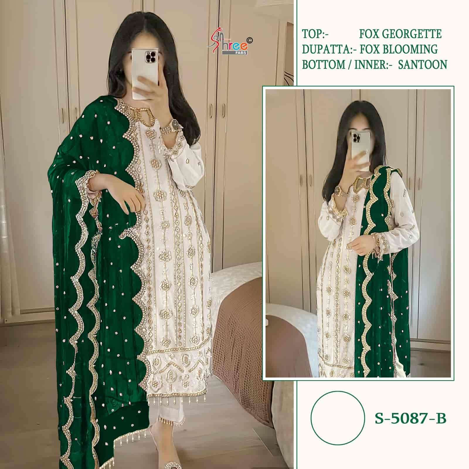 SHREE FAB S 5087 COLORS PAKISTANI LATEST DESIGN FESTIVE COLLECTION DRESS SUPPLIER 