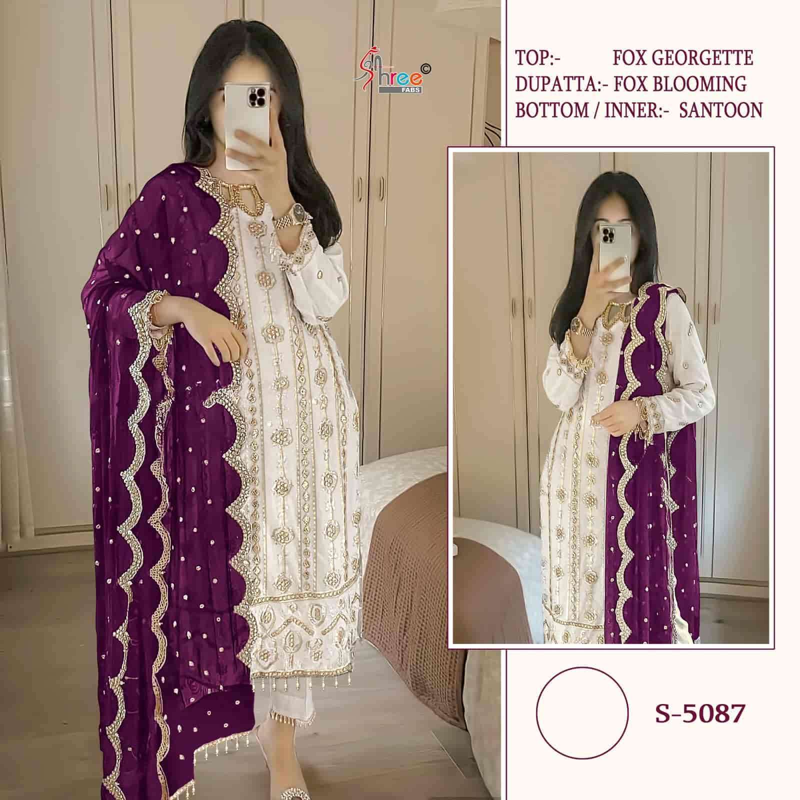 SHREE FAB S 5087 COLORS PAKISTANI LATEST DESIGN FESTIVE COLLECTION DRESS SUPPLIER 