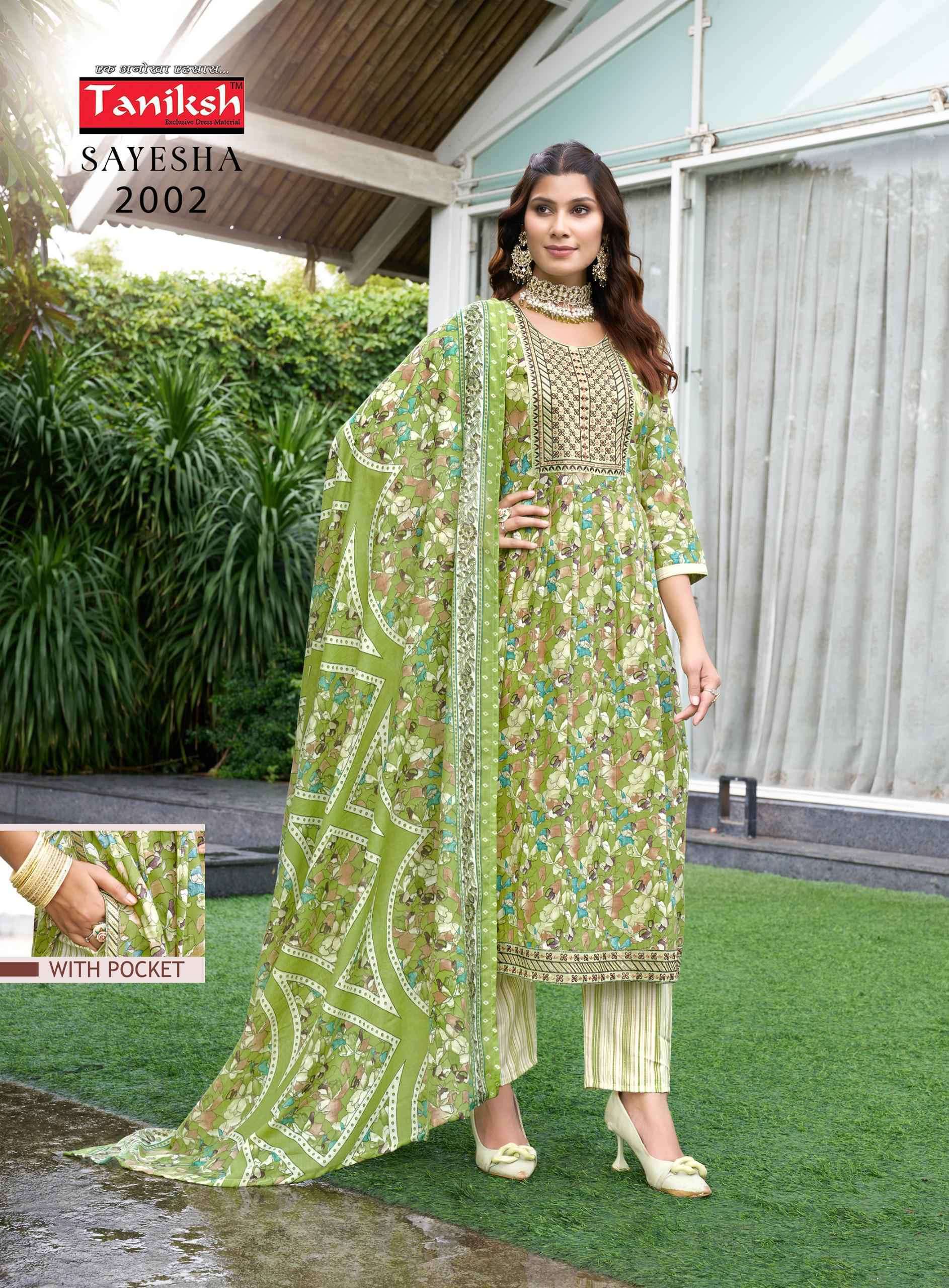 TANIKSH SAYESHA VOL 2 FANCY KURTI BOTTOM WITH DUPATTA LATEST CATALOGUE WHOLESALE PRICE