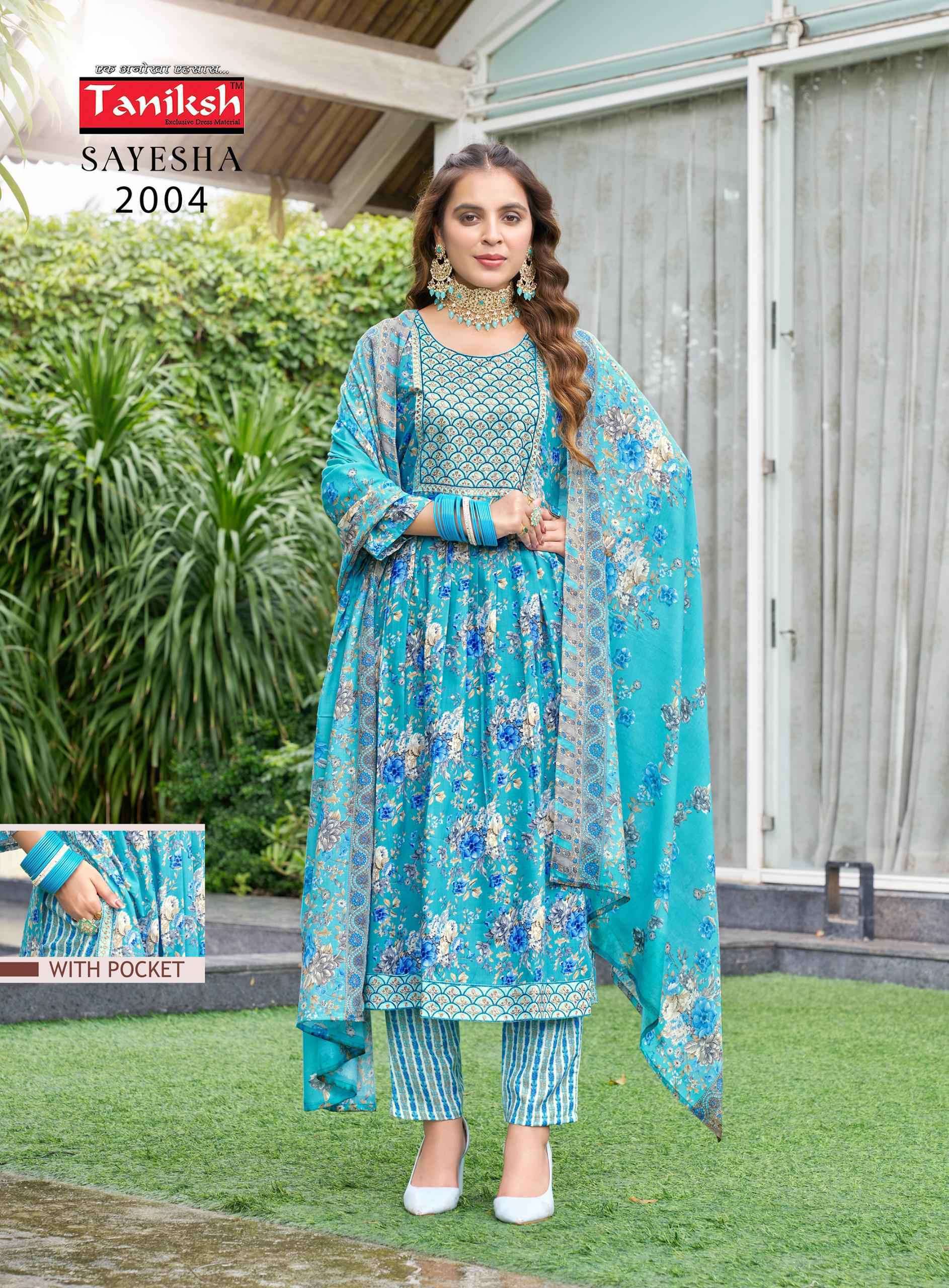 TANIKSH SAYESHA VOL 2 FANCY KURTI BOTTOM WITH DUPATTA LATEST CATALOGUE WHOLESALE PRICE