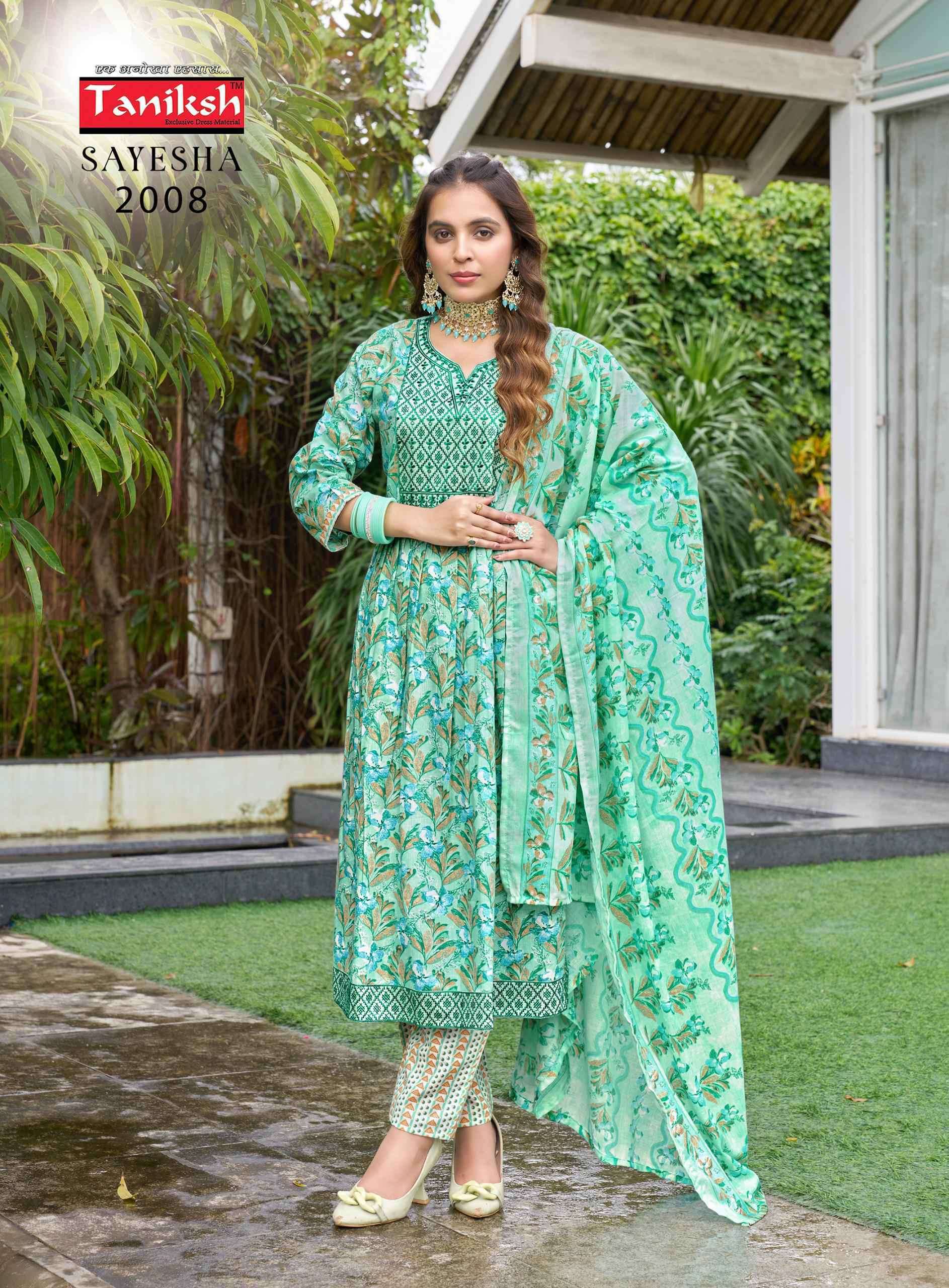 TANIKSH SAYESHA VOL 2 FANCY KURTI BOTTOM WITH DUPATTA LATEST CATALOGUE WHOLESALE PRICE