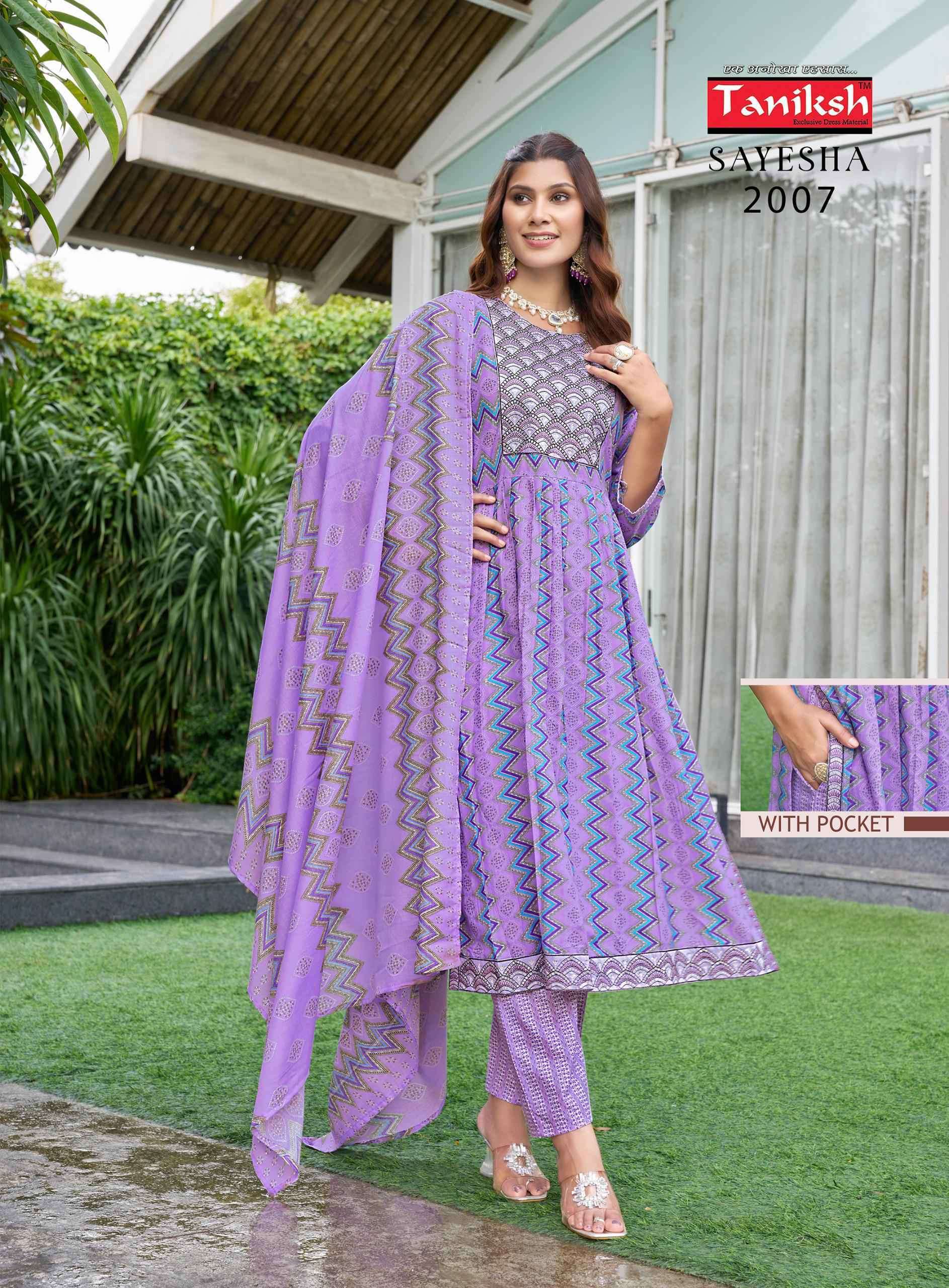 TANIKSH SAYESHA VOL 2 FANCY KURTI BOTTOM WITH DUPATTA LATEST CATALOGUE WHOLESALE PRICE