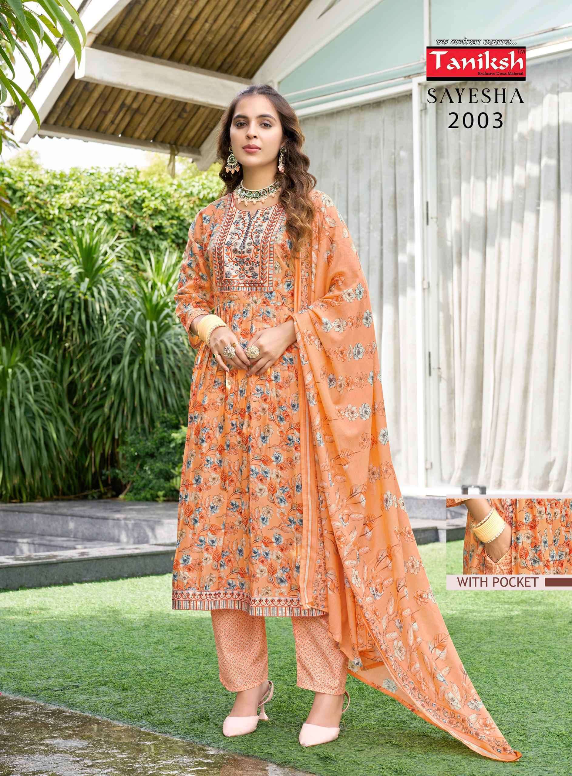 TANIKSH SAYESHA VOL 2 FANCY KURTI BOTTOM WITH DUPATTA LATEST CATALOGUE WHOLESALE PRICE