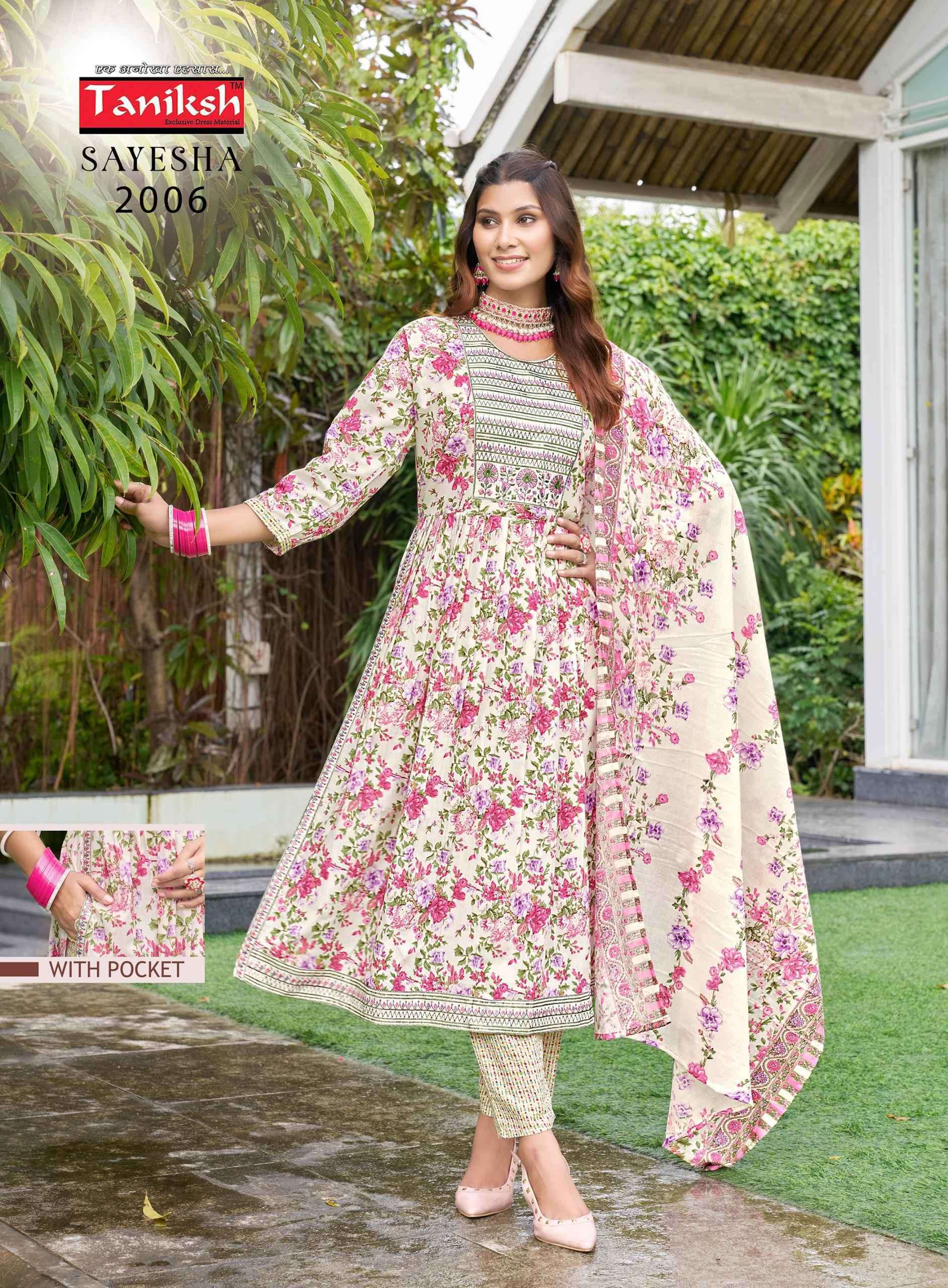 TANIKSH SAYESHA VOL 2 FANCY KURTI BOTTOM WITH DUPATTA LATEST CATALOGUE WHOLESALE PRICE
