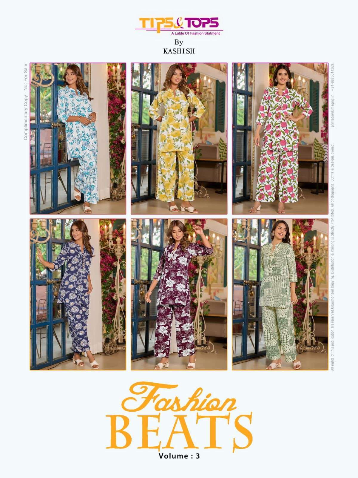 TIPS AND TOPS FASHION BEATS VOL 3 HEAVY RAYON PRINTED CORD SET COLLECTION 2024