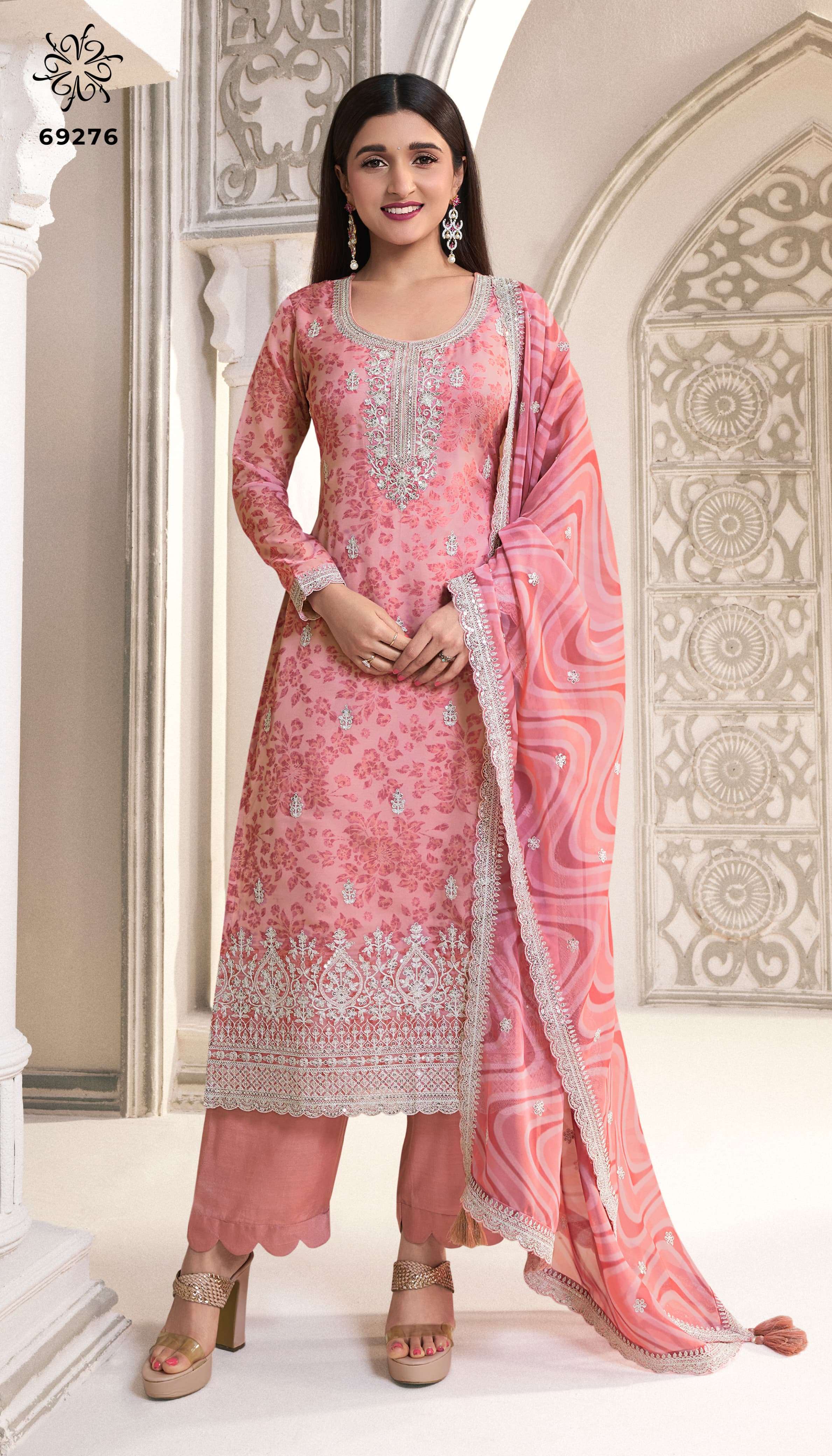VINAY FASHION KULEESH SPARSH DIGITAL PRINT ORGANZA SUIT CATALOG DEALER