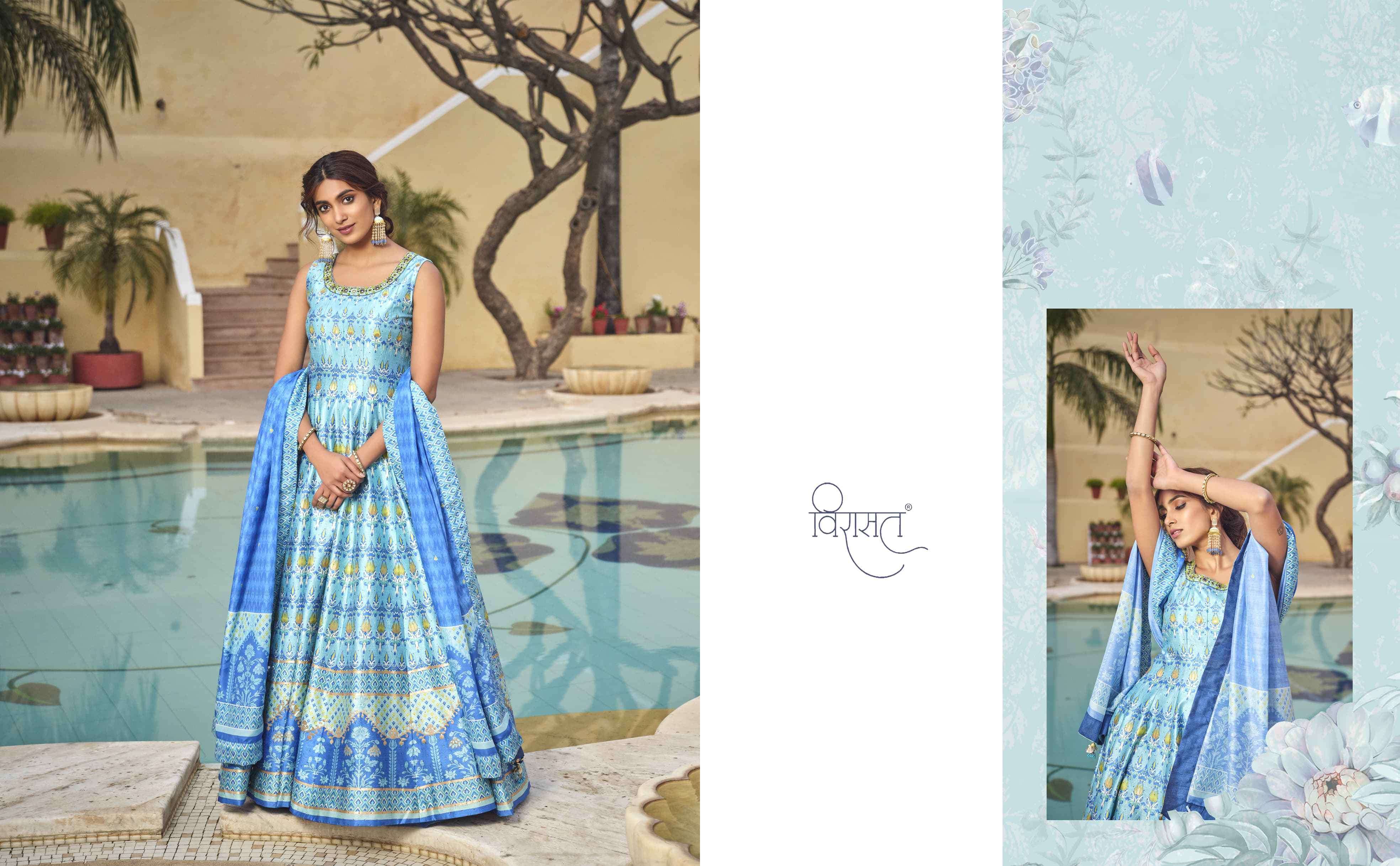 VIRASAT PESHWAI DESIGNER GOWN CATALOGUE WHOLESALE PRICE 