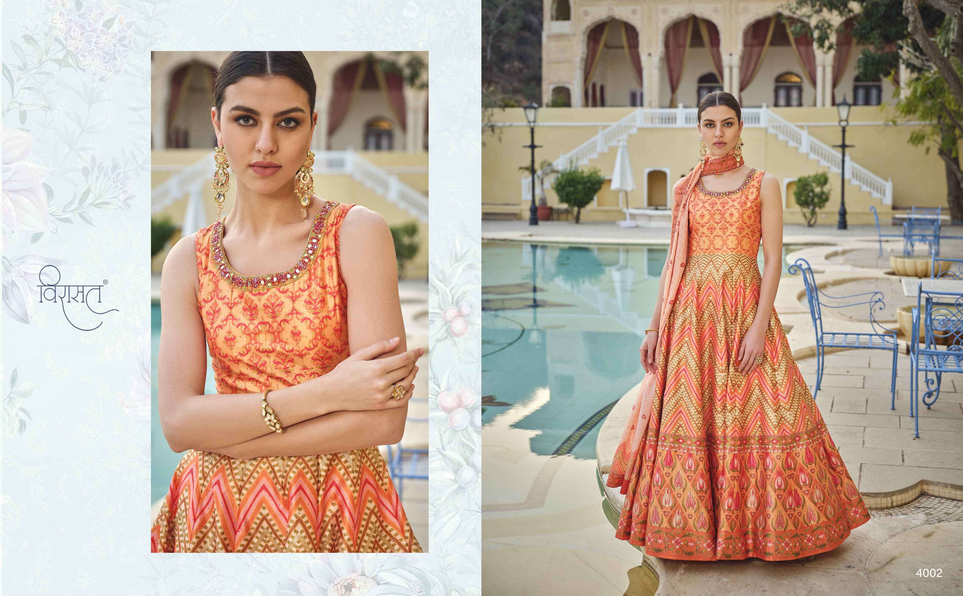 VIRASAT PESHWAI DESIGNER GOWN CATALOGUE WHOLESALE PRICE 