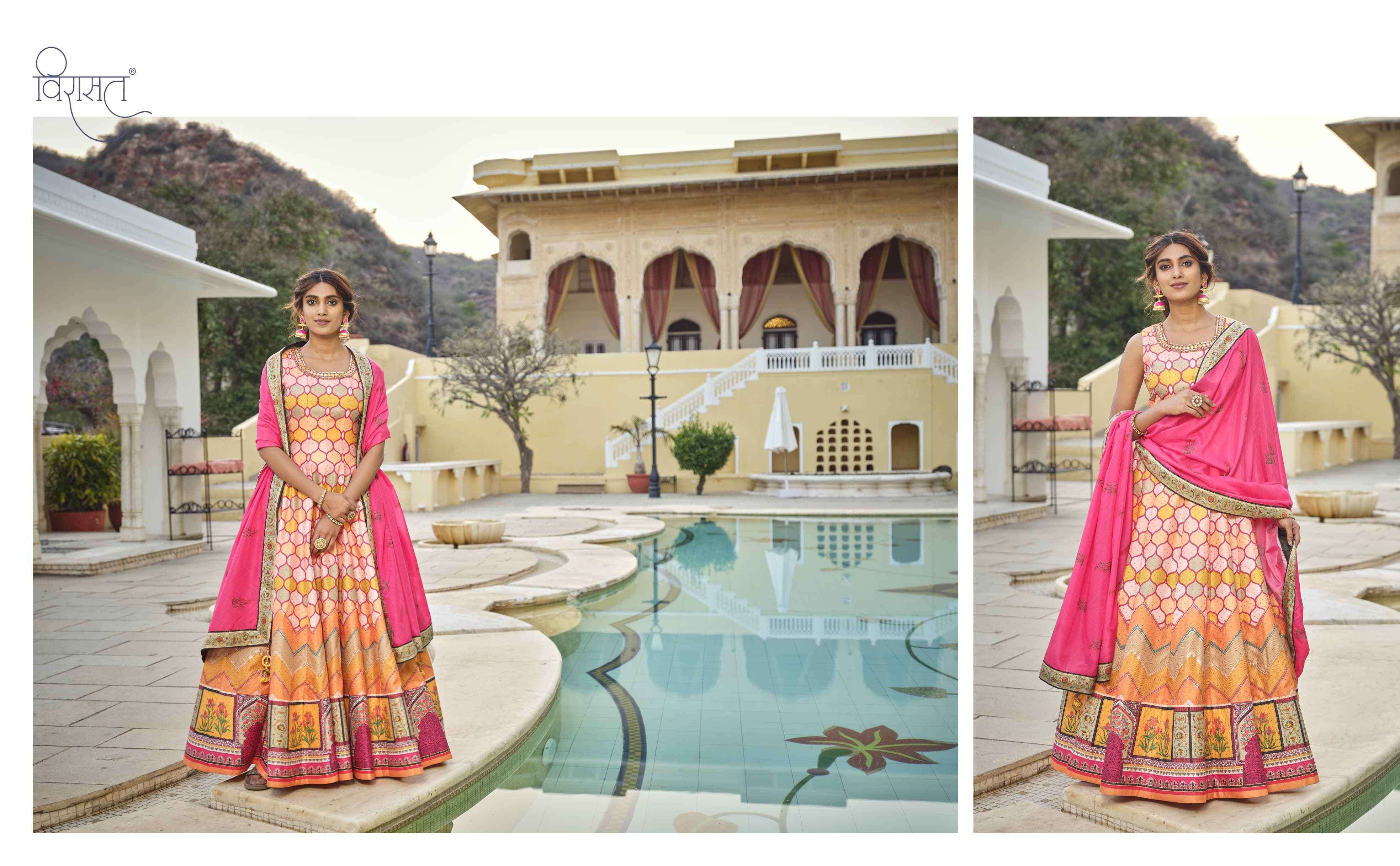 VIRASAT PESHWAI DESIGNER GOWN CATALOGUE WHOLESALE PRICE 