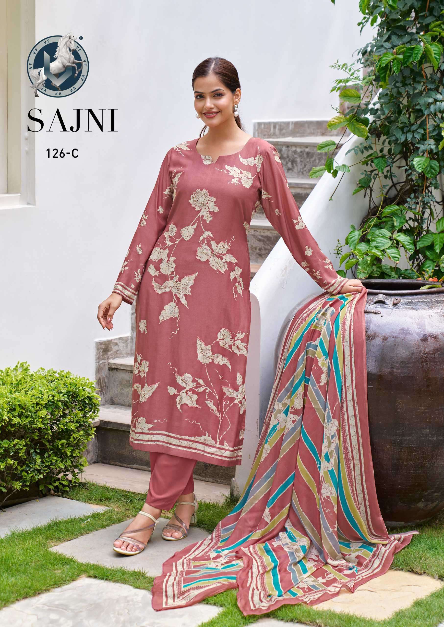 VIVEK FASHION SAJNI PURE MUSLIN LADIES SUIT CATALOG DEALER EXPORTER 2024