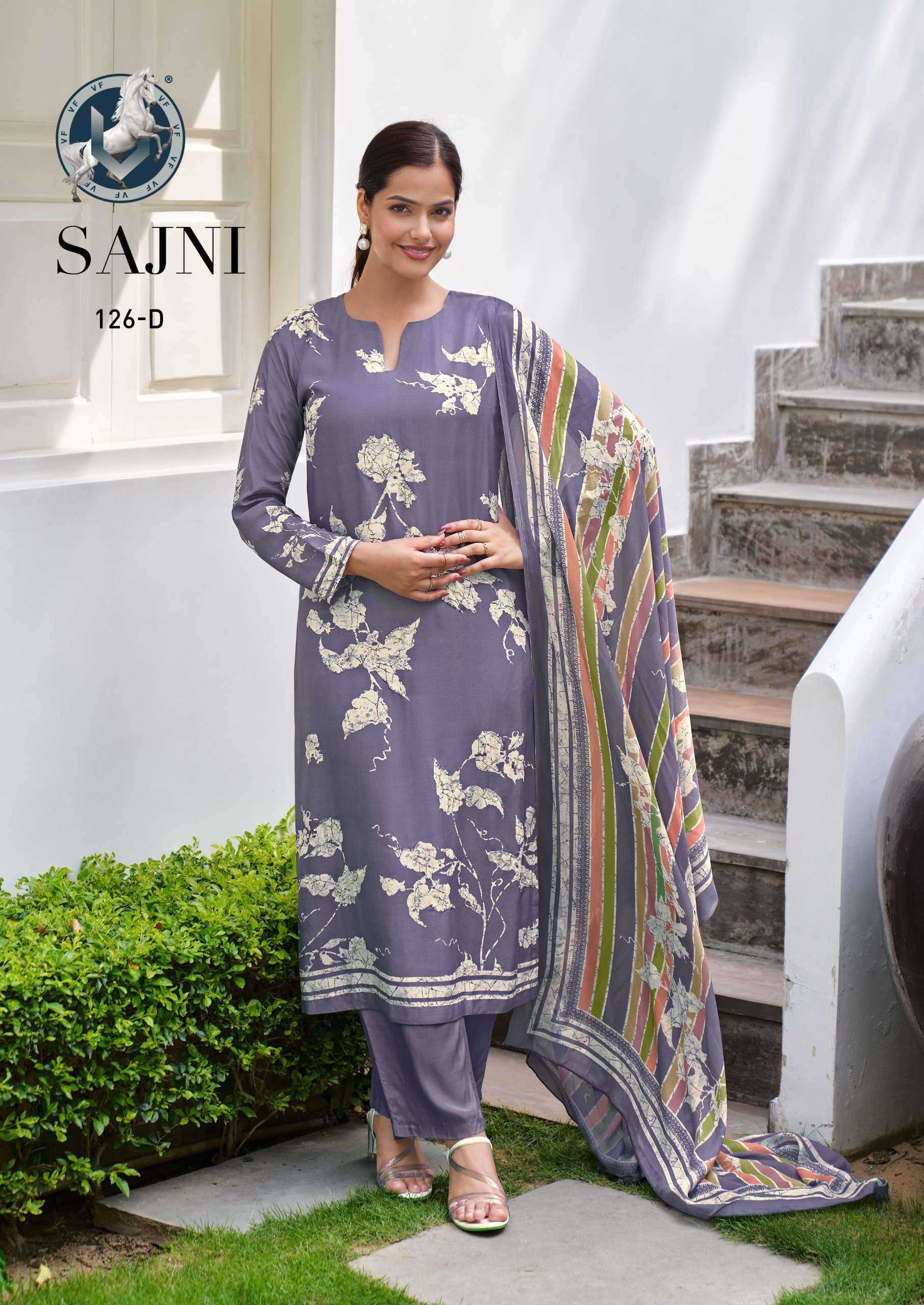 VIVEK FASHION SAJNI PURE MUSLIN LADIES SUIT CATALOG DEALER EXPORTER 2024