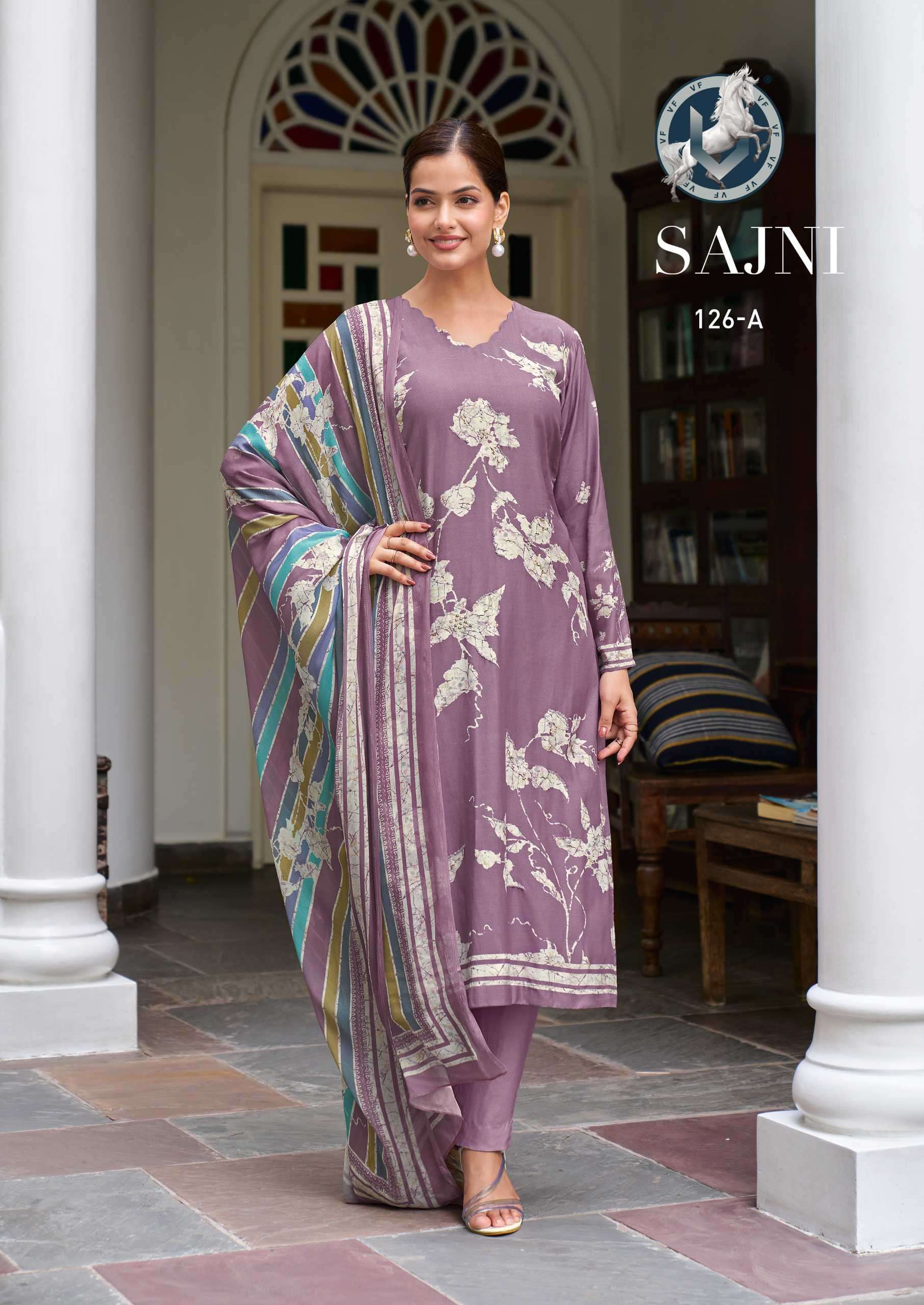 VIVEK FASHION SAJNI PURE MUSLIN LADIES SUIT CATALOG DEALER EXPORTER 2024
