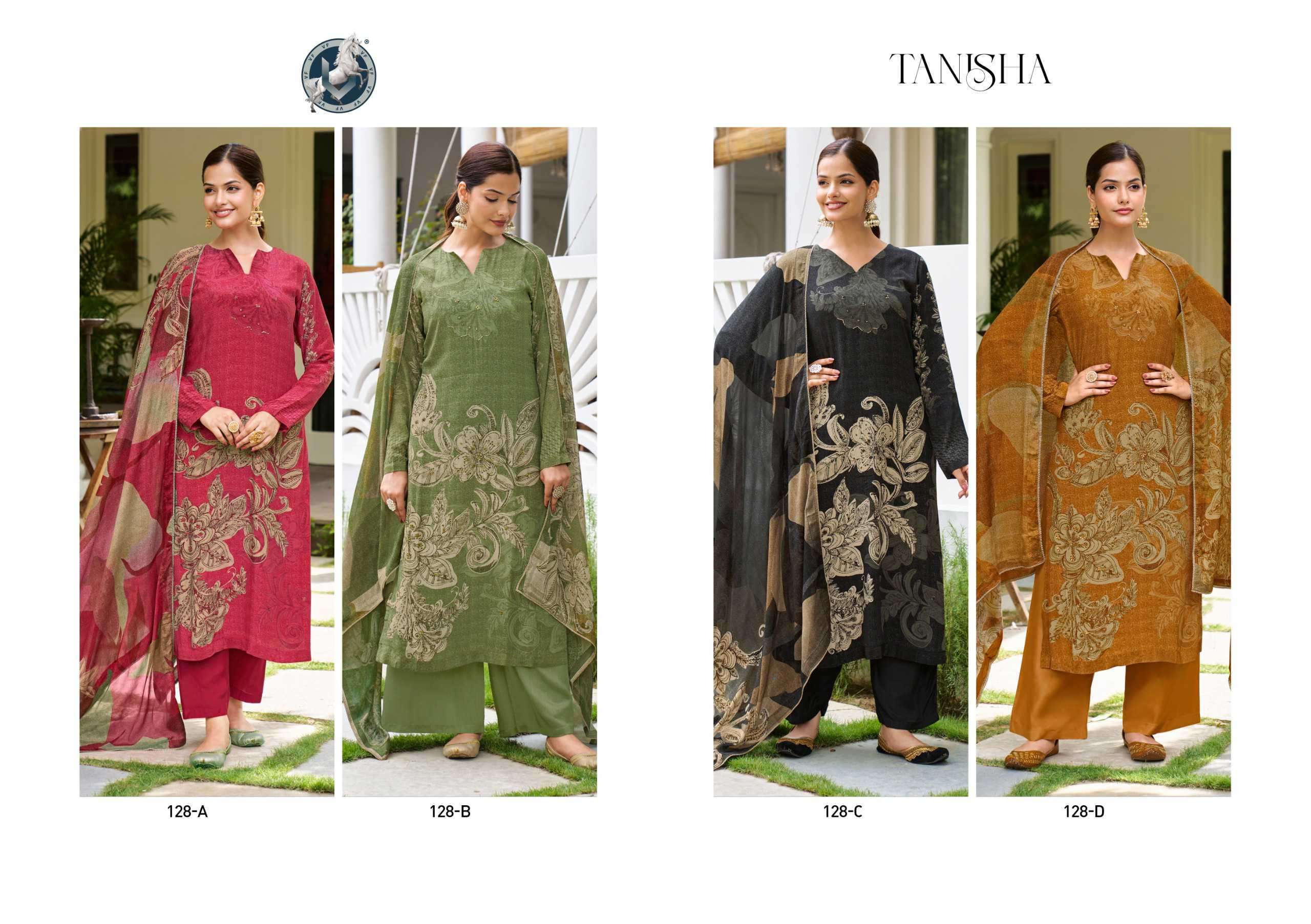 VIVEK FASHION TANISHA DIGITAL PRINTS CRAPE SUIT CATALOG EXPORTER 