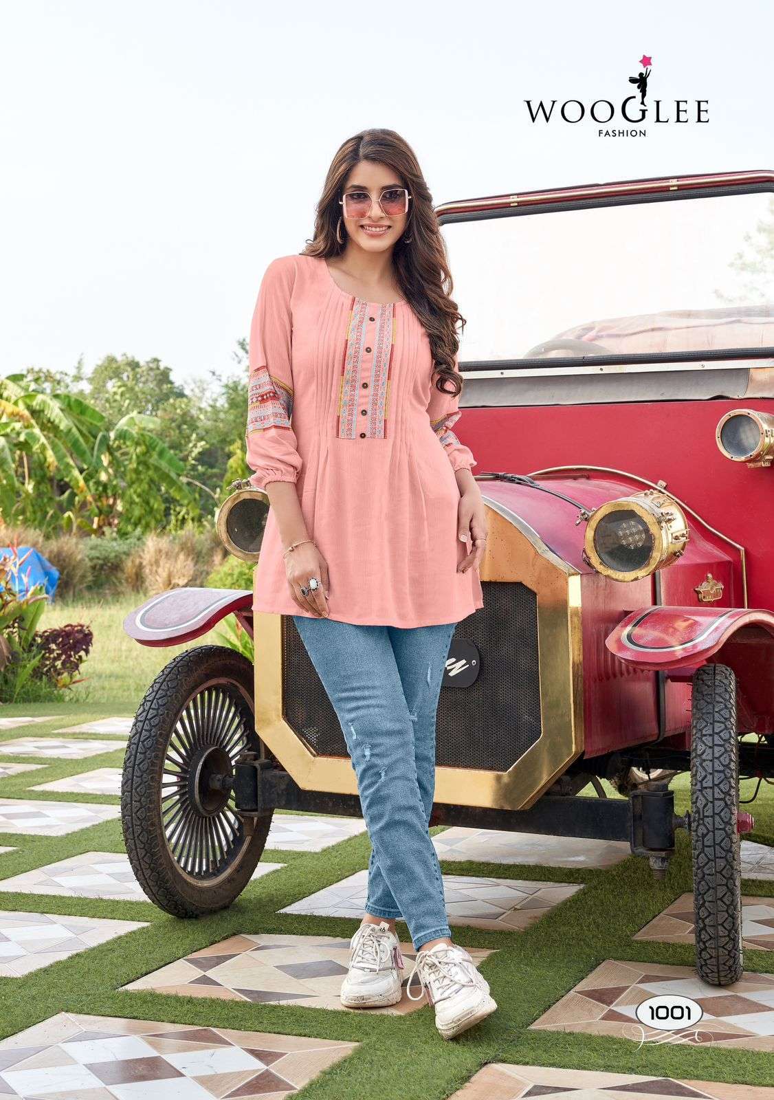 WOOGLEE ZOYA RAYON WRINKLE PATTERN SHORT TOPS CATALOG SUPPLIER 2024