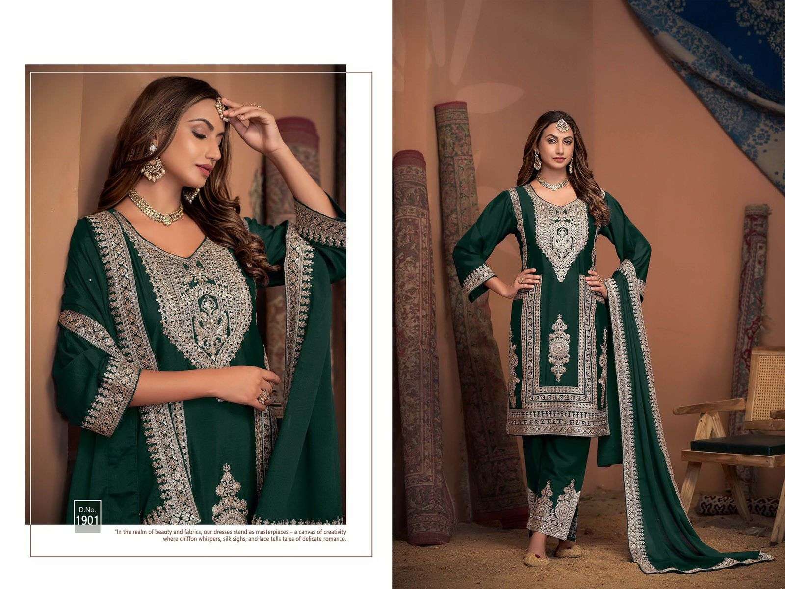 ZUBEDA MAHIRA HEAVY DESIGNER STITCHED LADIES SUIT CATALOGUE SUPPLIER 